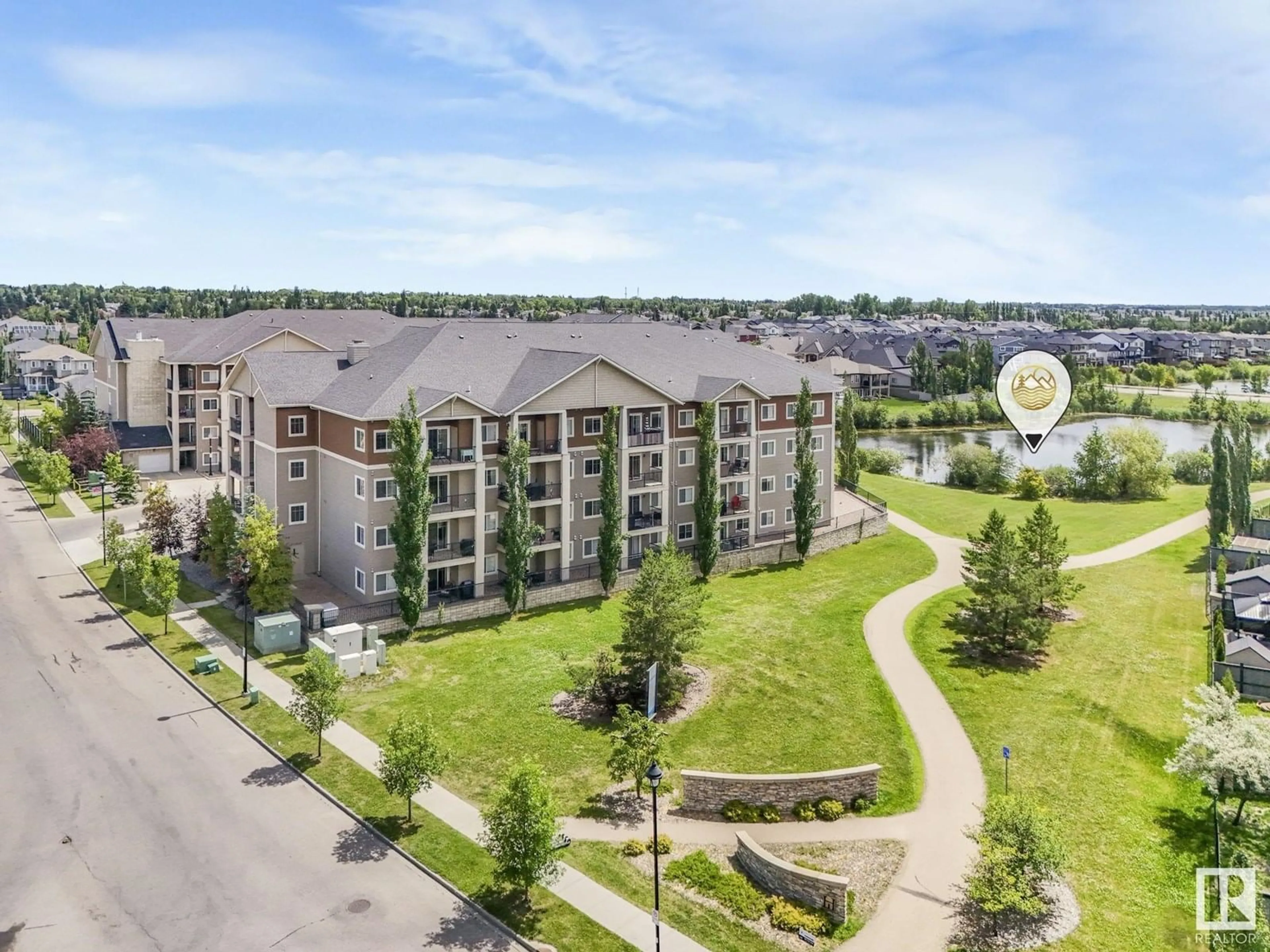 A pic from outside/outdoor area/front of a property/back of a property/a pic from drone, unknown for #306 - 105 WEST HAVEN DR, Leduc Alberta T9E0R9