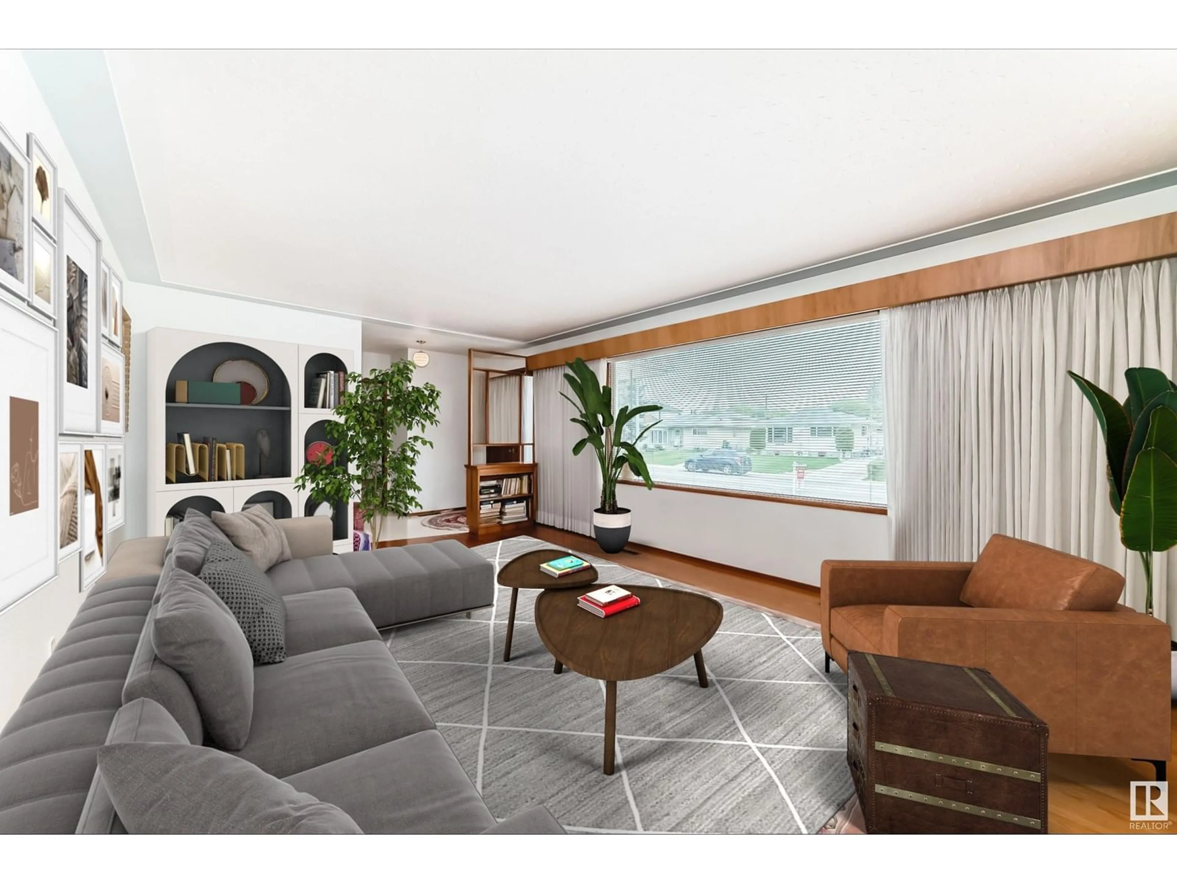 Living room with furniture, unknown for NW - 13212 117 ST, Edmonton Alberta T5E5K2