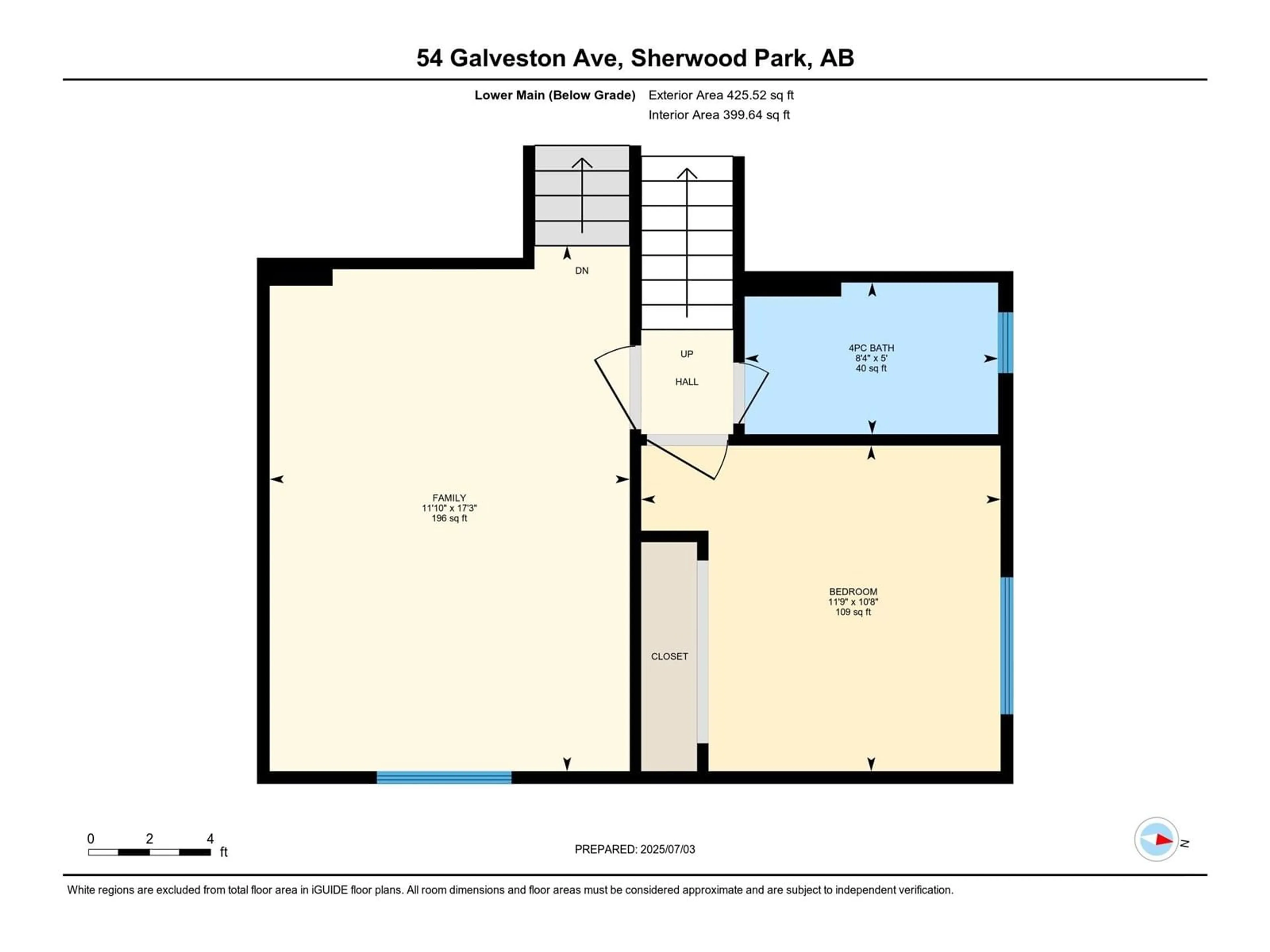 Floor plan for 54 GALVESTON AV, Sherwood Park Alberta T8A2N6