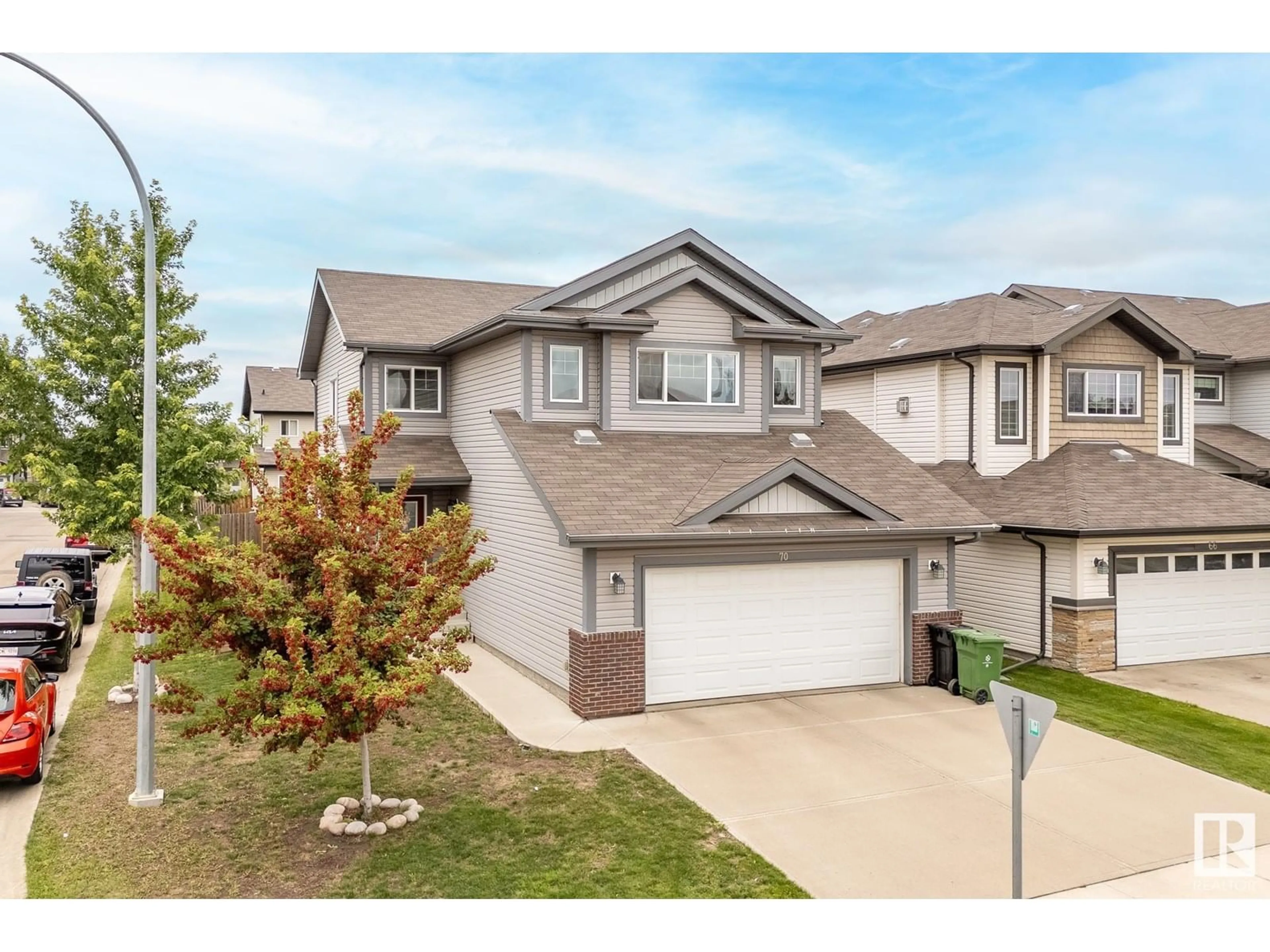 A pic from outside/outdoor area/front of a property/back of a property/a pic from drone, street for 70 NAVAJO LN, Fort Saskatchewan Alberta T8L0K6
