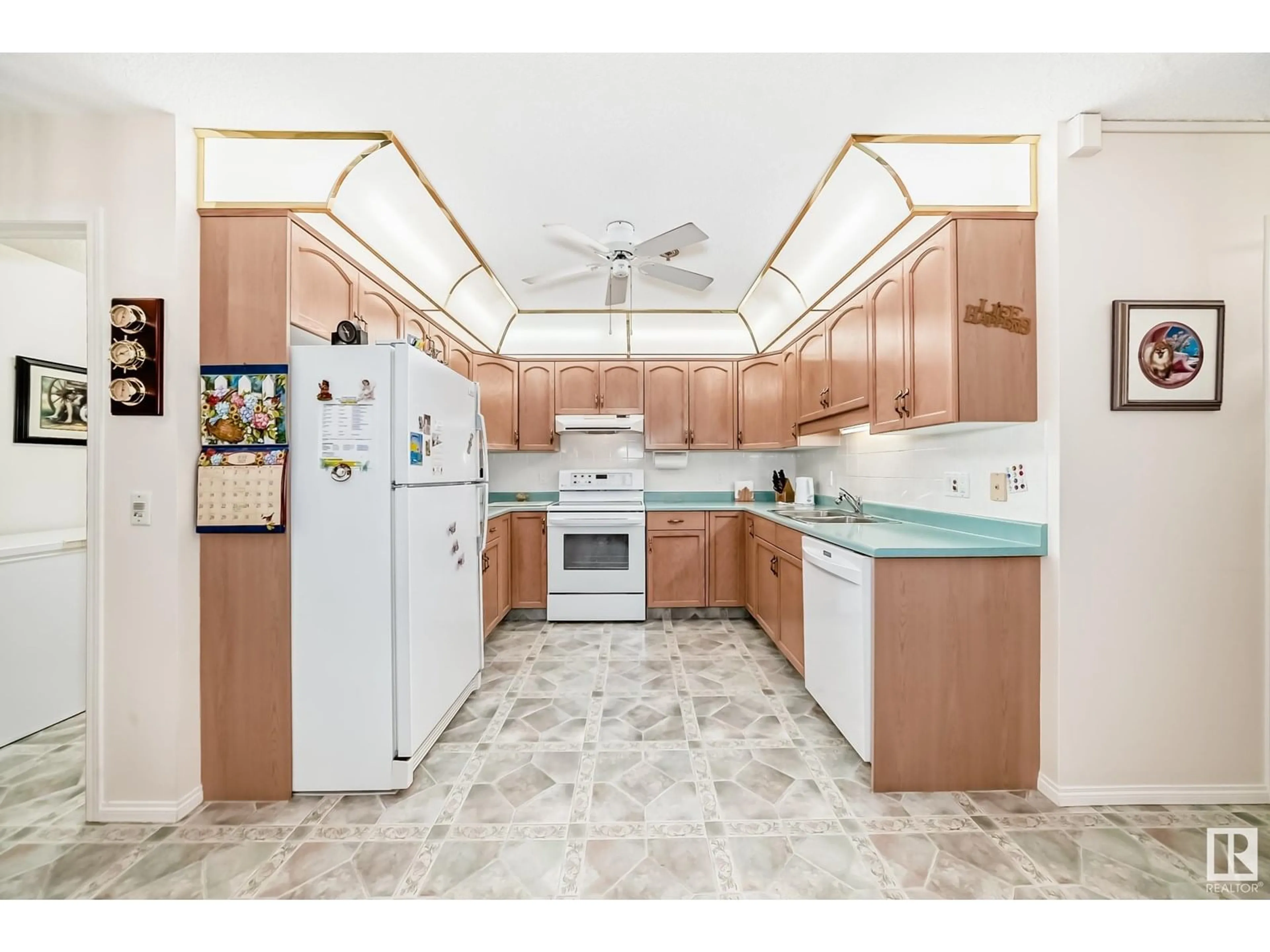 Standard kitchen, ceramic/tile floor for #211 - 10915 21 AV, Edmonton Alberta T6J6X2