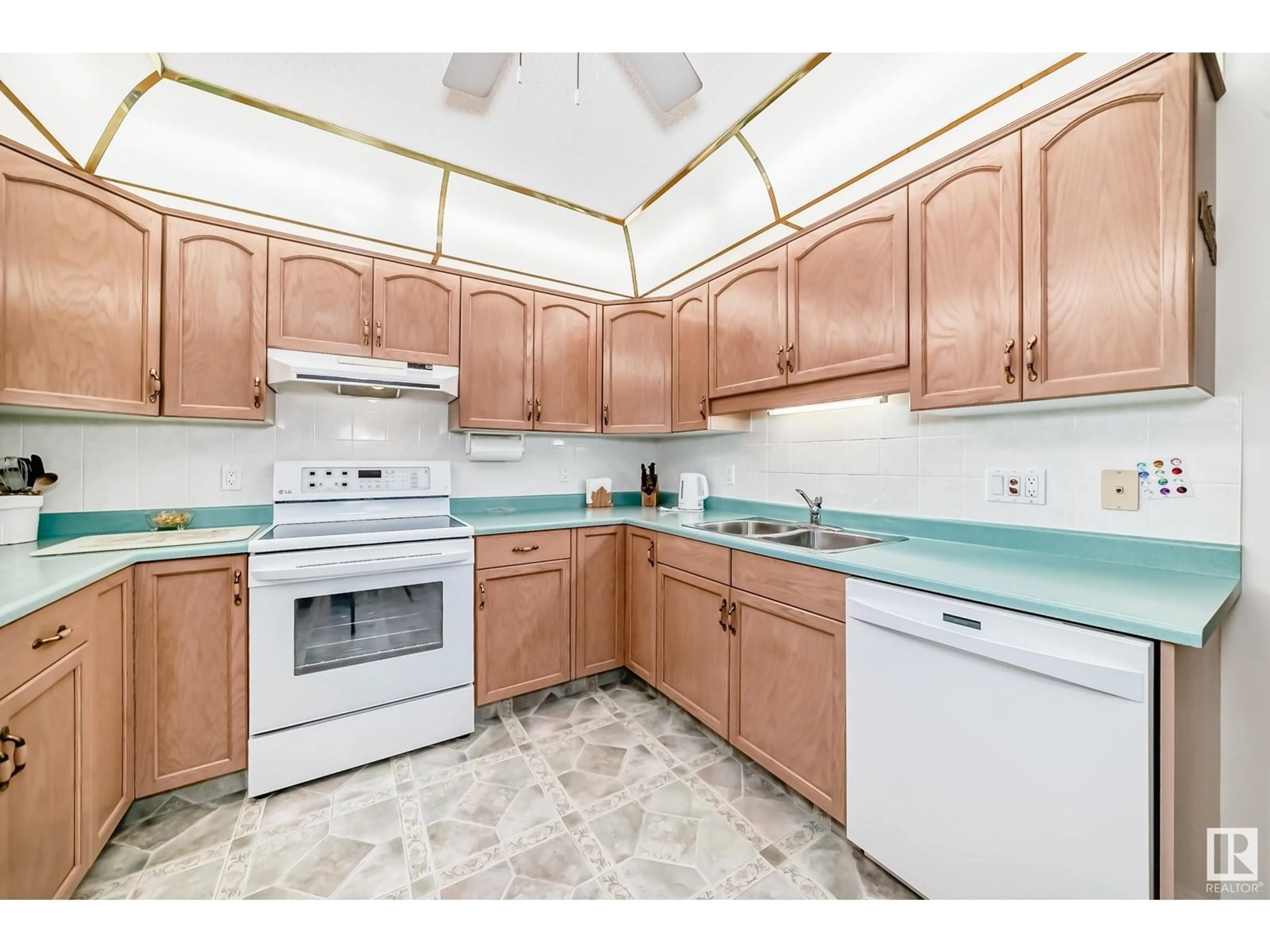 Standard kitchen, ceramic/tile floor for #211 - 10915 21 AV, Edmonton Alberta T6J6X2