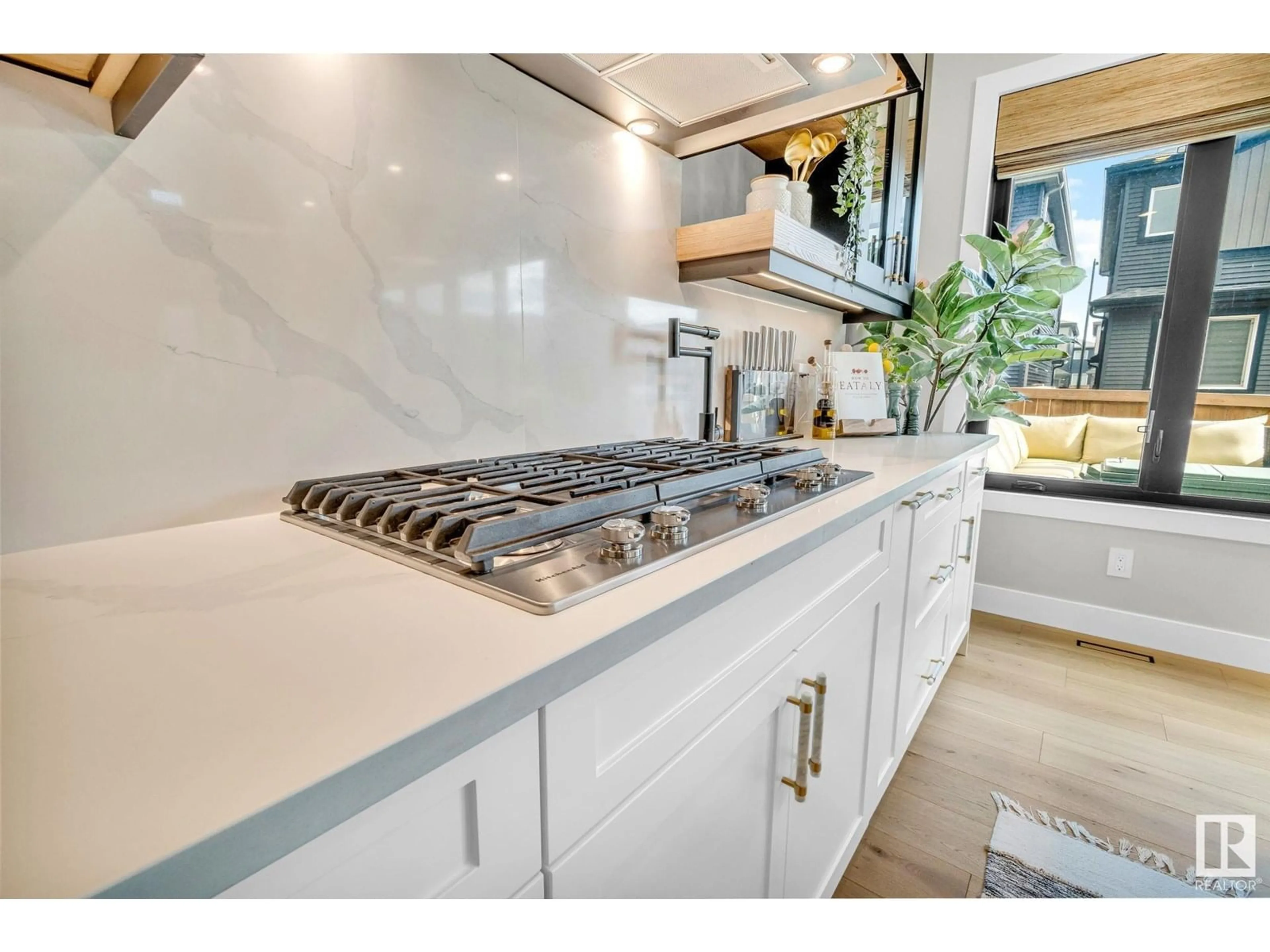 Contemporary kitchen, ceramic/tile floor for 5548 KOOTOOK DR, Edmonton Alberta T6W4W1