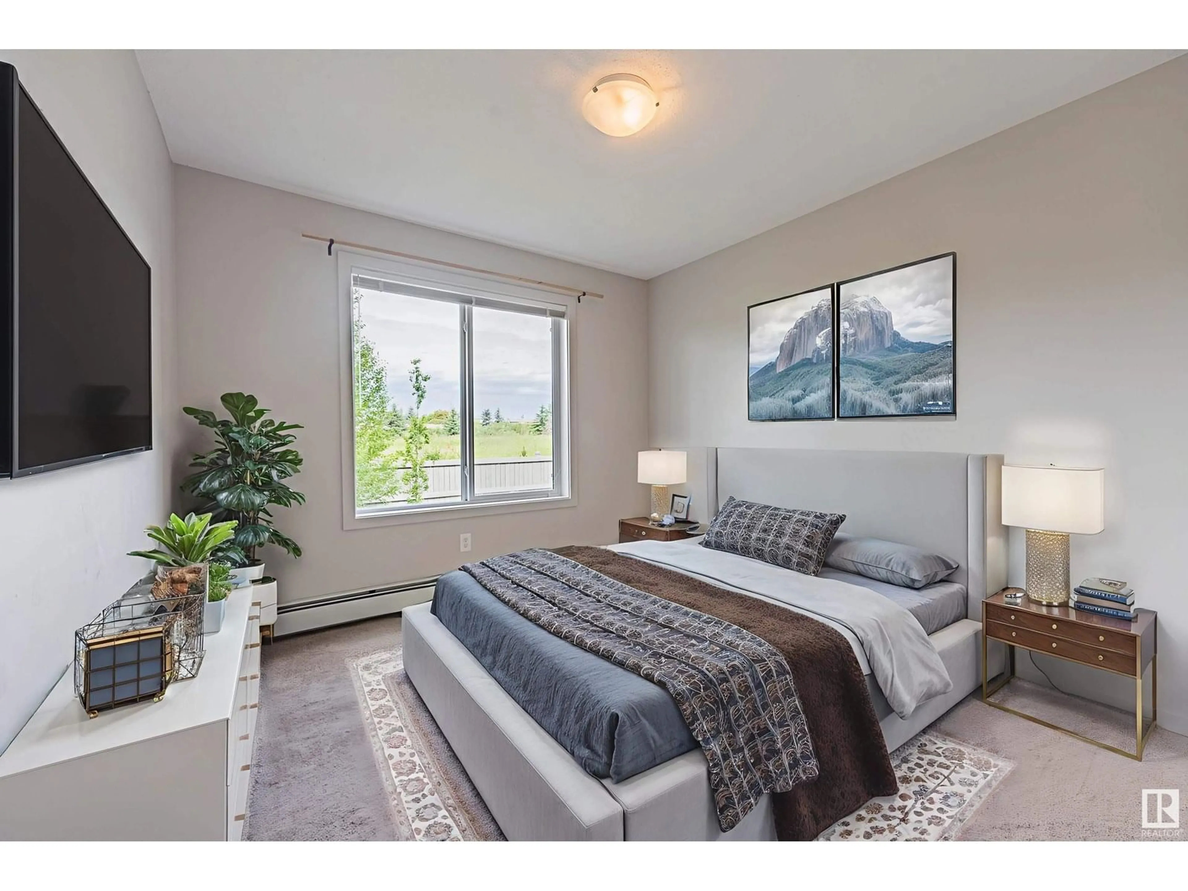 Bedroom with bed, unknown for #209 - 142 EBBERS BV, Edmonton Alberta T5V3W2