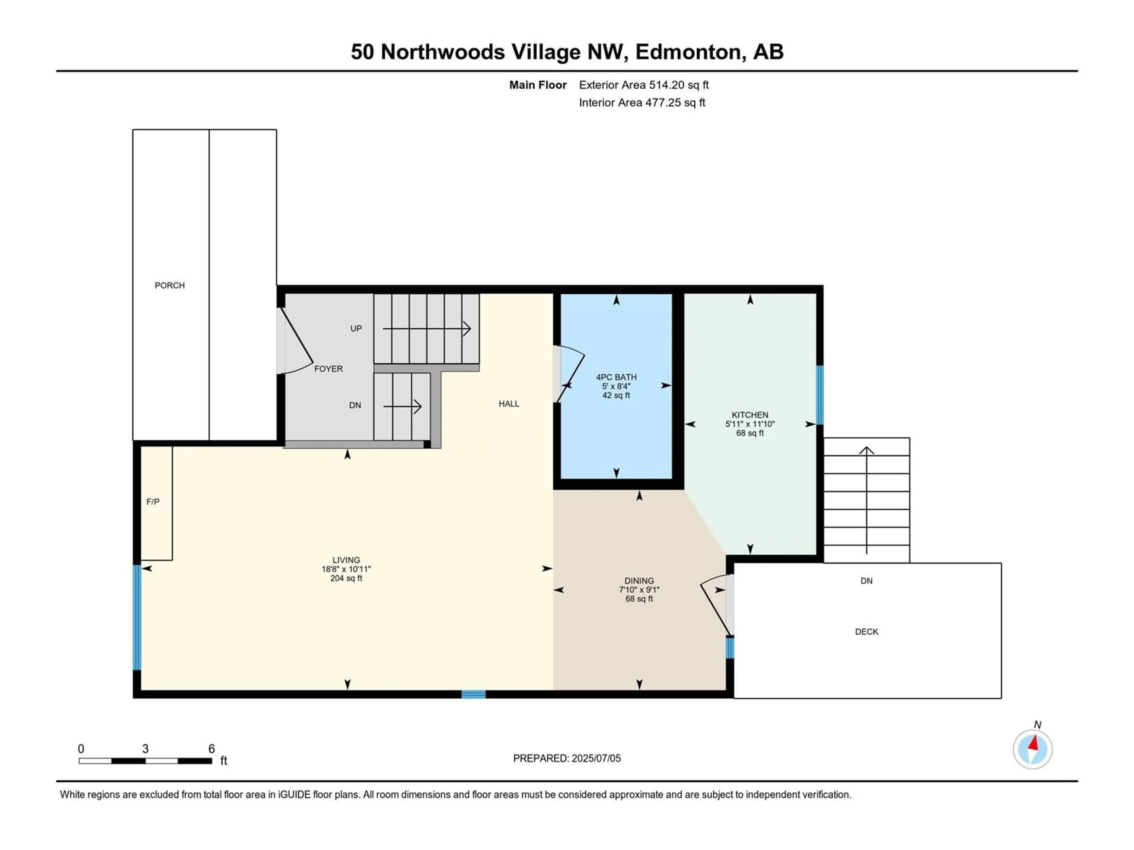 Floor plan for 50 NORTHWOODS VG NW, Edmonton Alberta T5X1T2