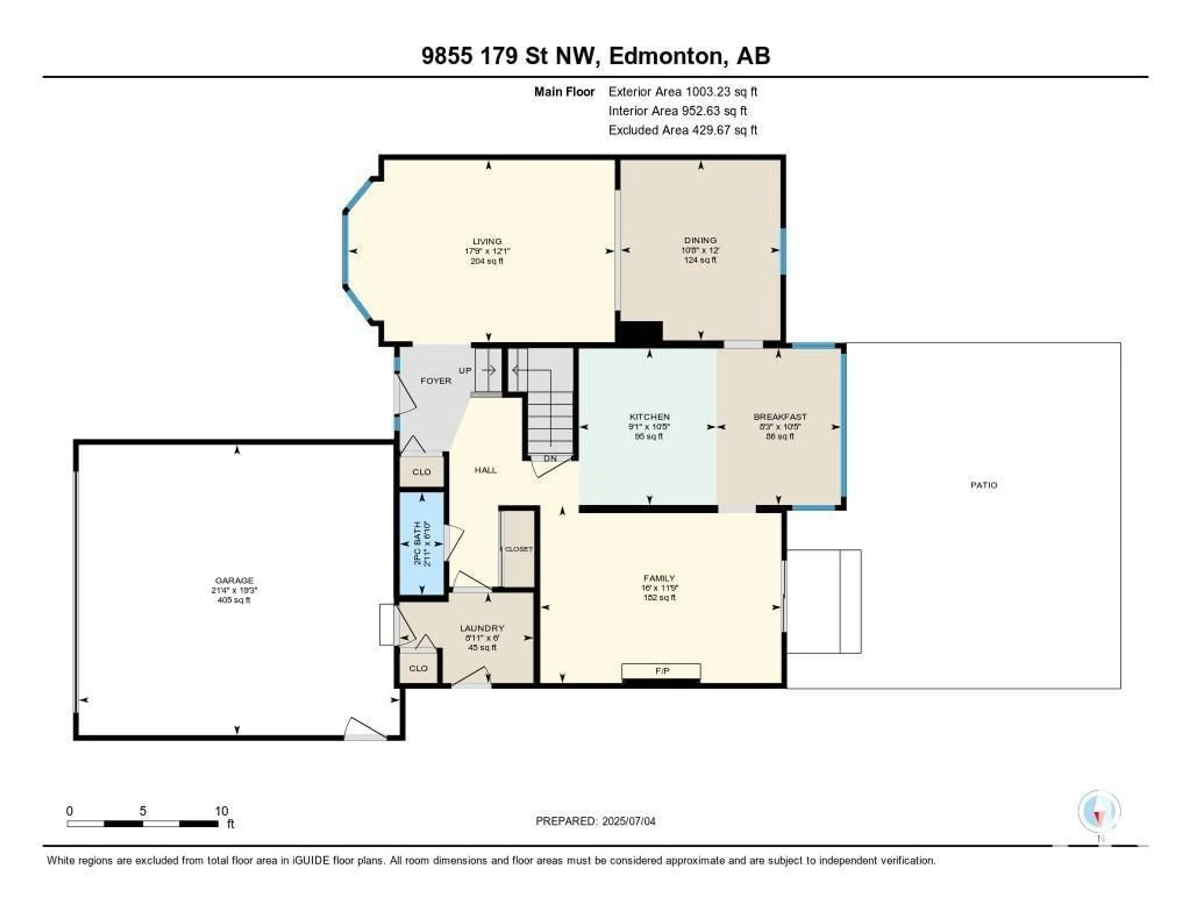 Floor plan for NW - 9855 179 ST, Edmonton Alberta T5T3P7