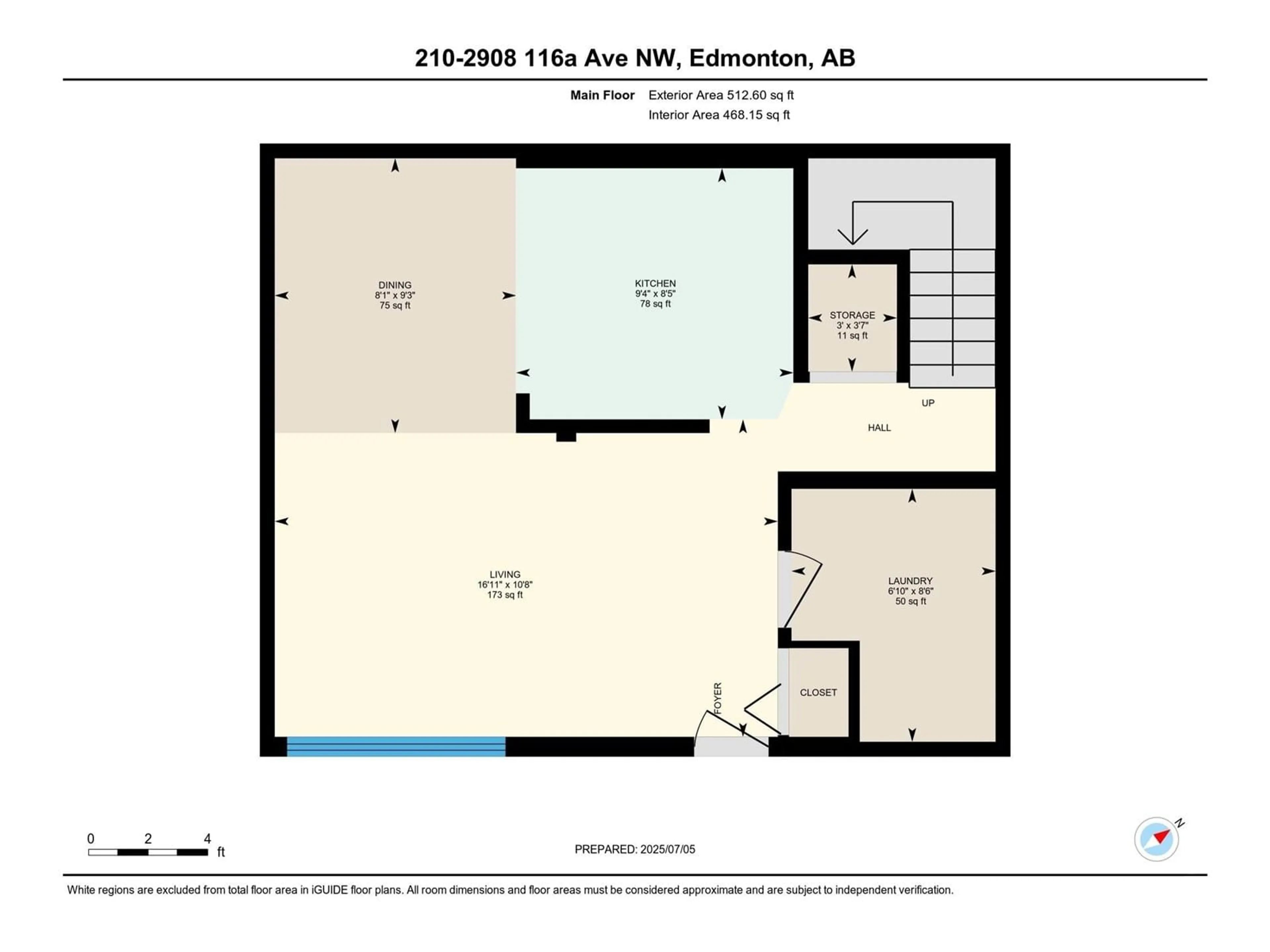 Floor plan for 210 - 2908 116A AV, Edmonton Alberta T5W4R7