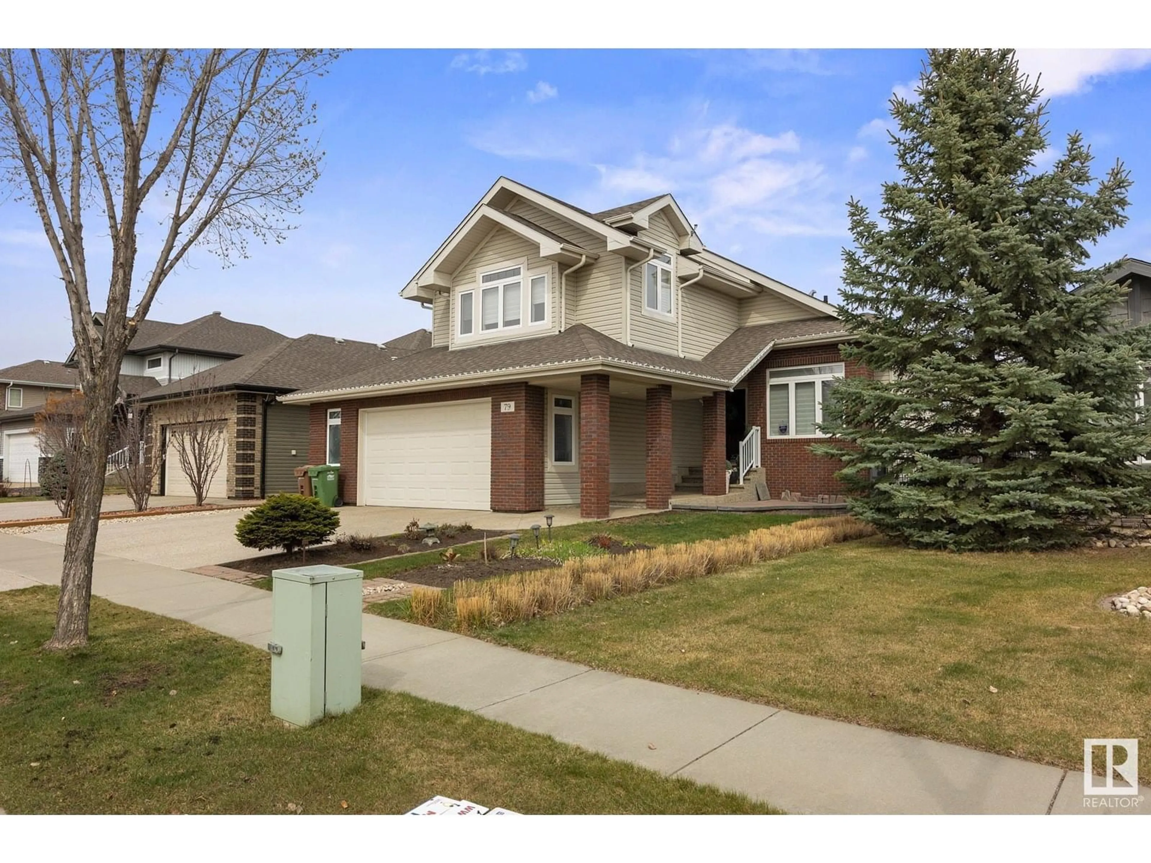 Home with brick exterior material, street for 79 OAK VISTA DR, St. Albert Alberta T8N3K4
