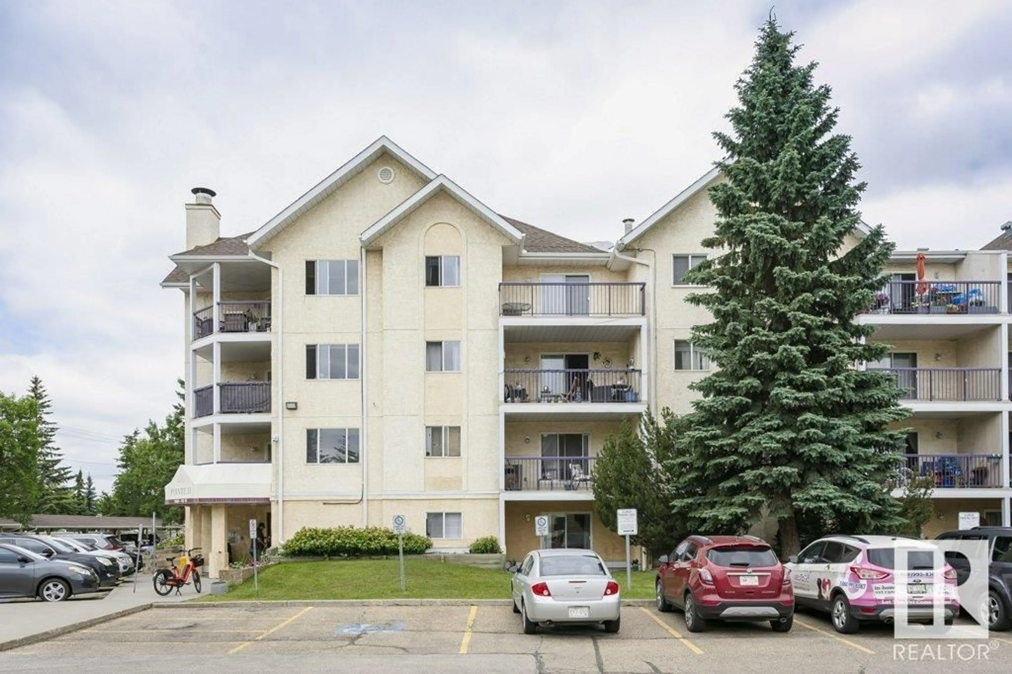 Patio, mountain view for 140 - 10636 120 ST, Edmonton Alberta T5H4L5