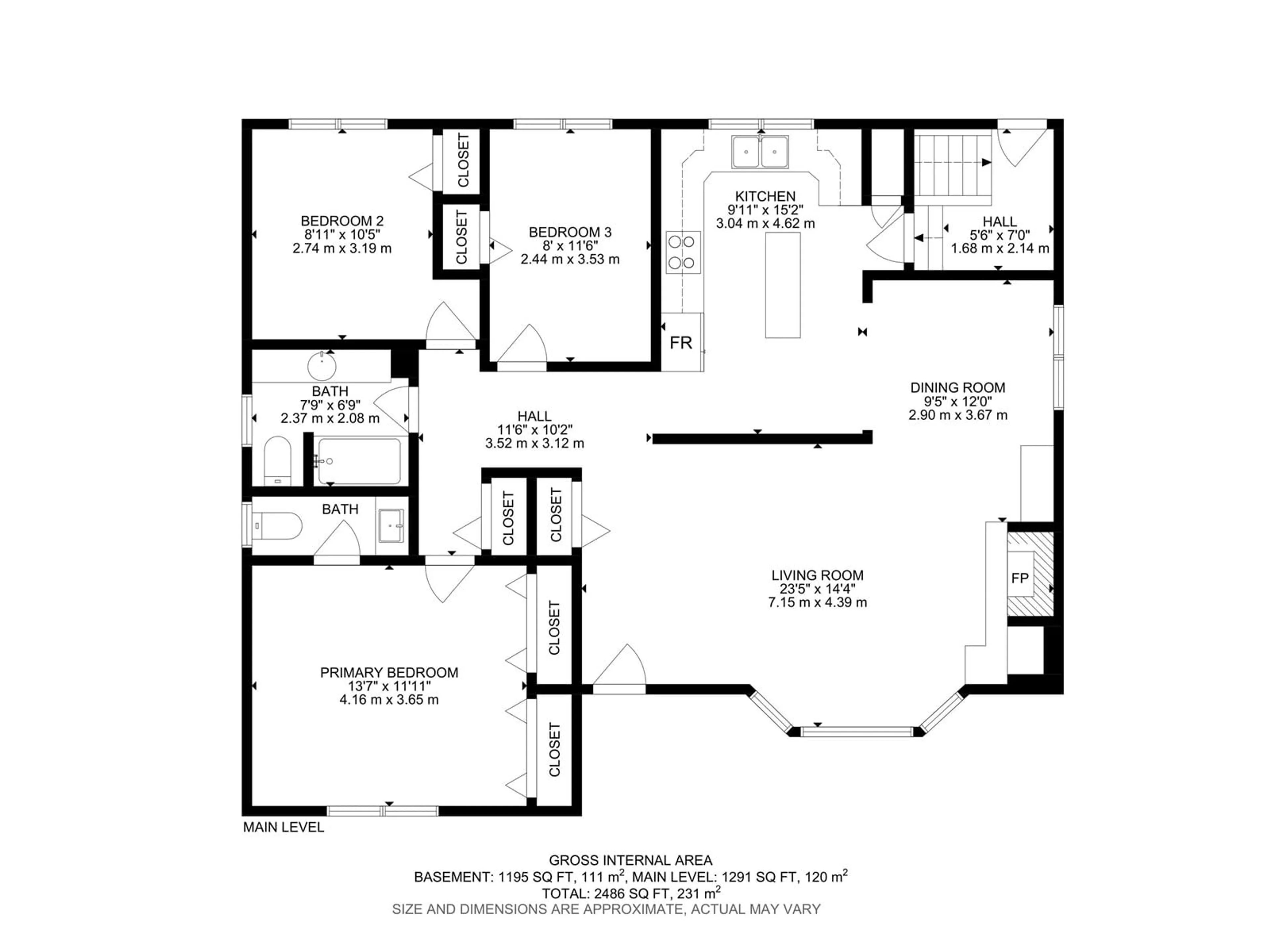 Floor plan for 15011 95 ST, Edmonton Alberta T5E3Z3