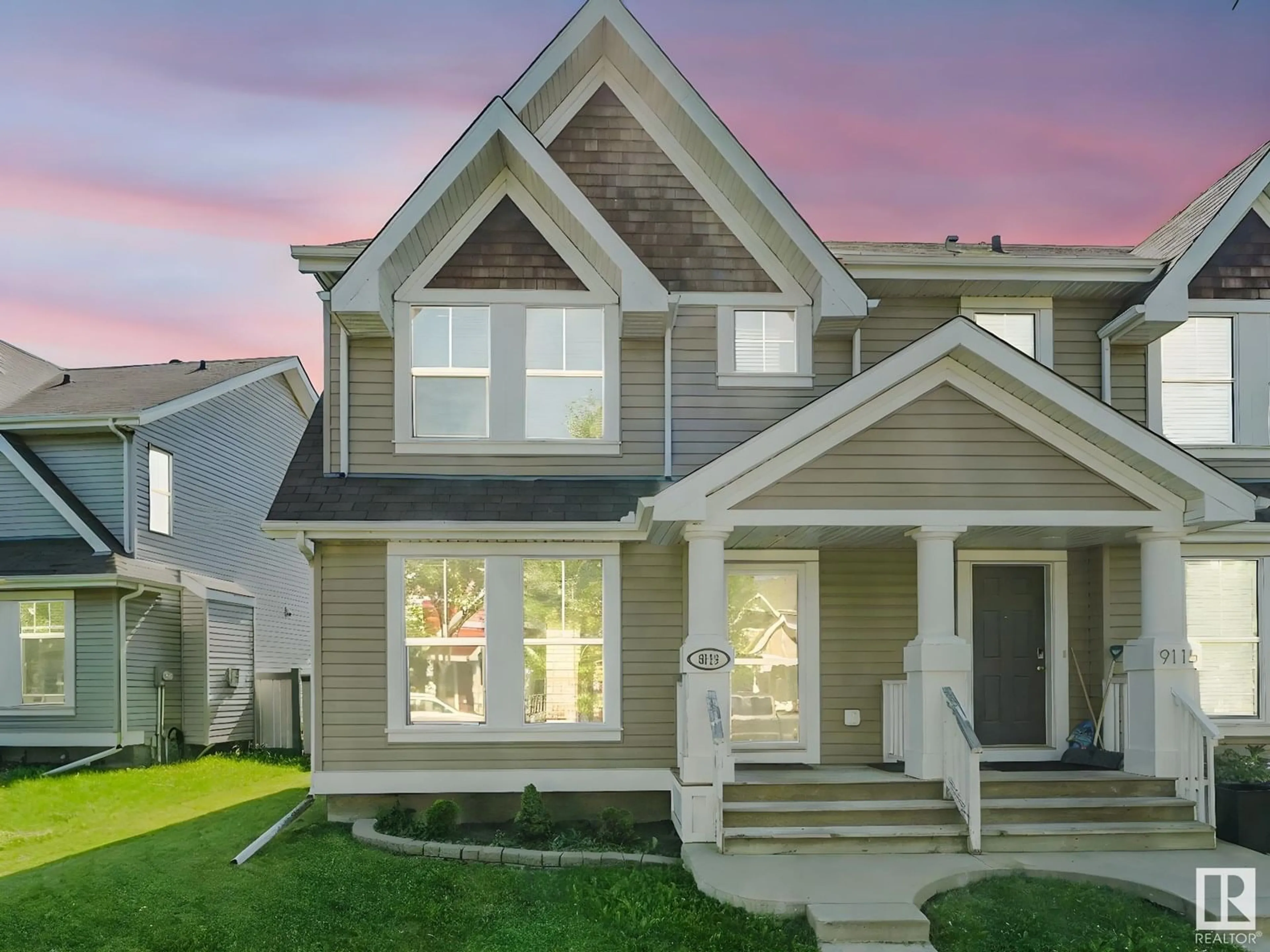 Home with vinyl exterior material, street for SW - 9113 SHAW WY, Edmonton Alberta T6X0S4