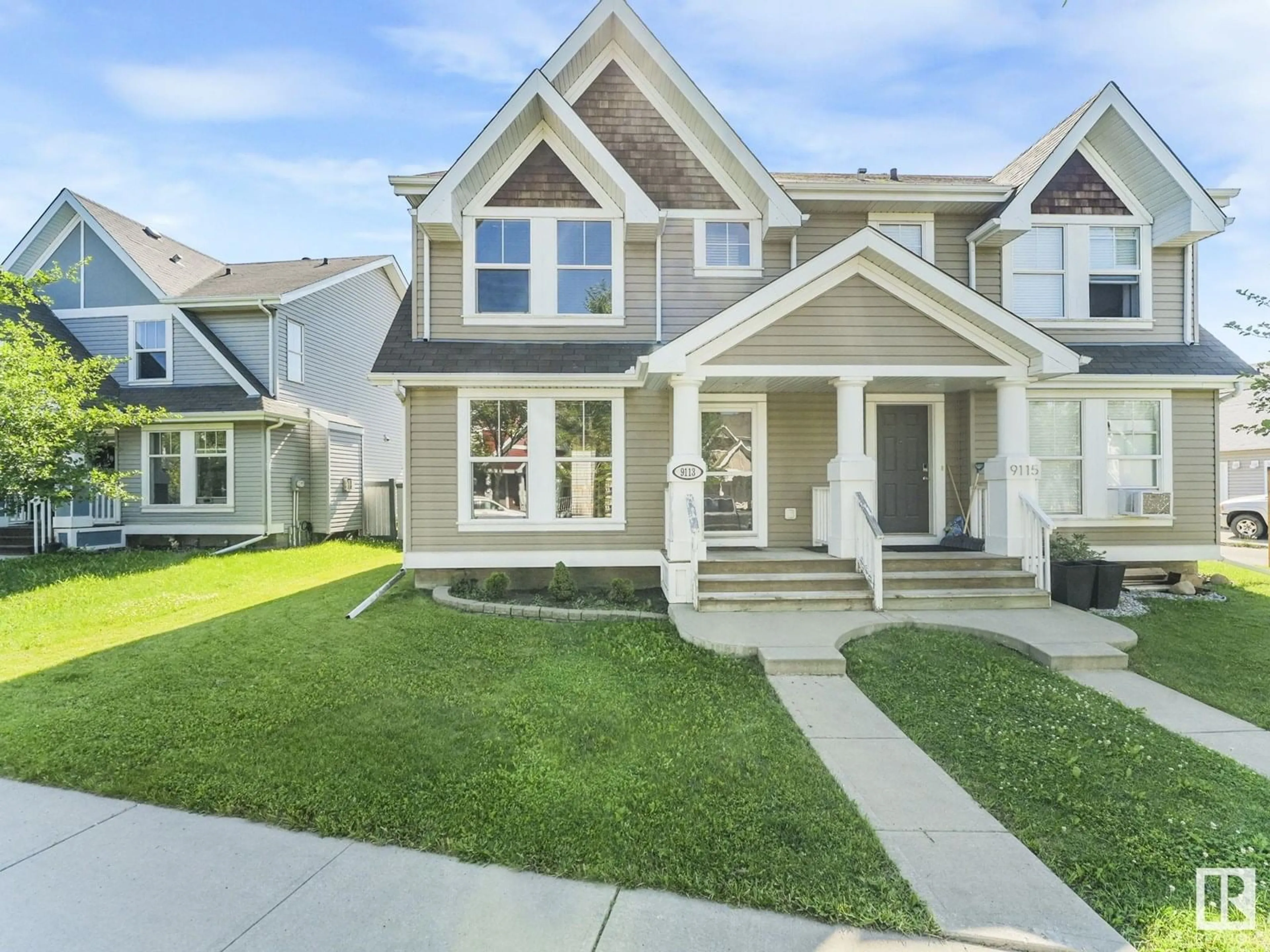 Home with vinyl exterior material, street for SW - 9113 SHAW WY, Edmonton Alberta T6X0S4