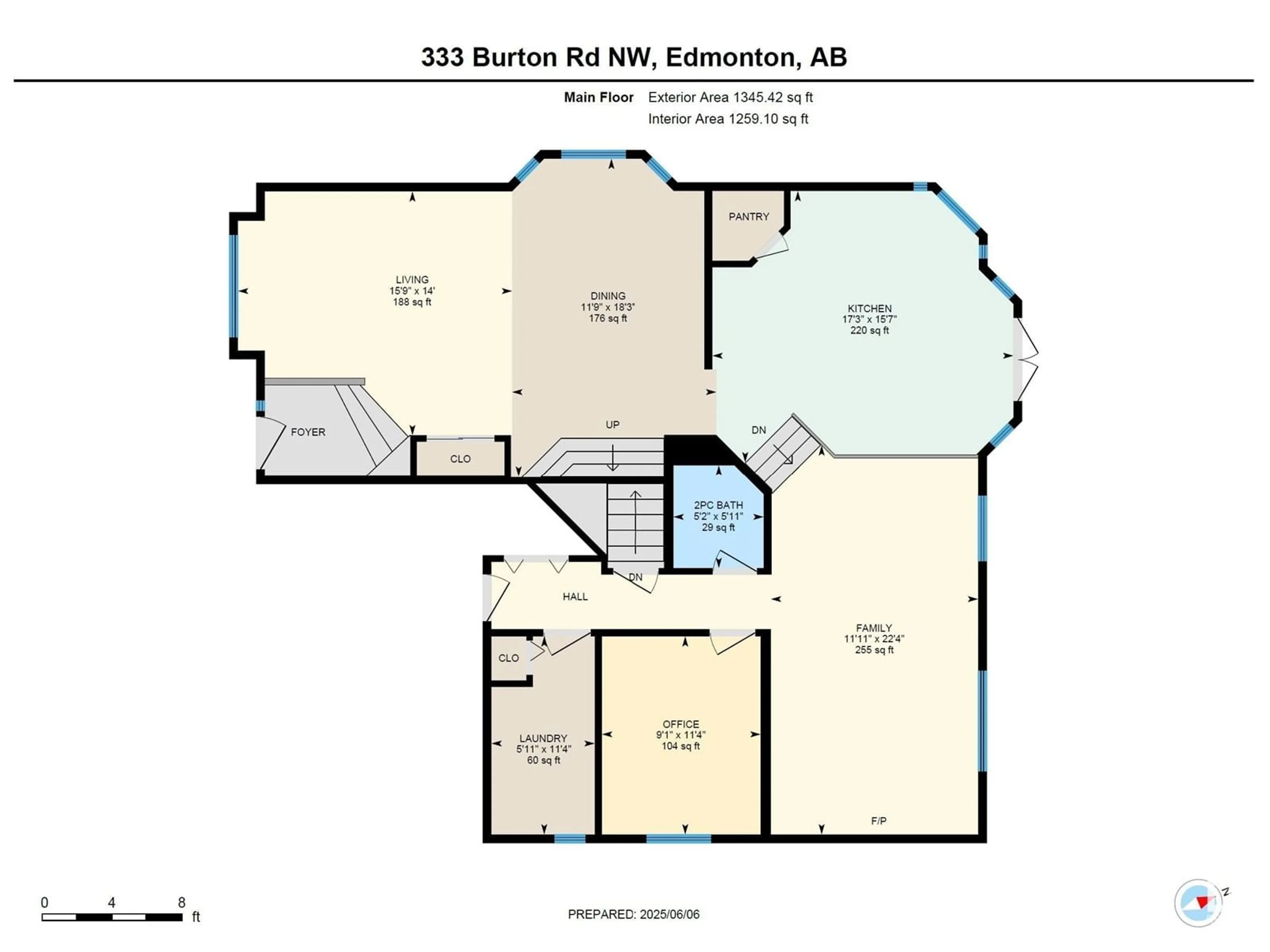 Floor plan for 333 BURTON RD, Edmonton Alberta T6R2G7