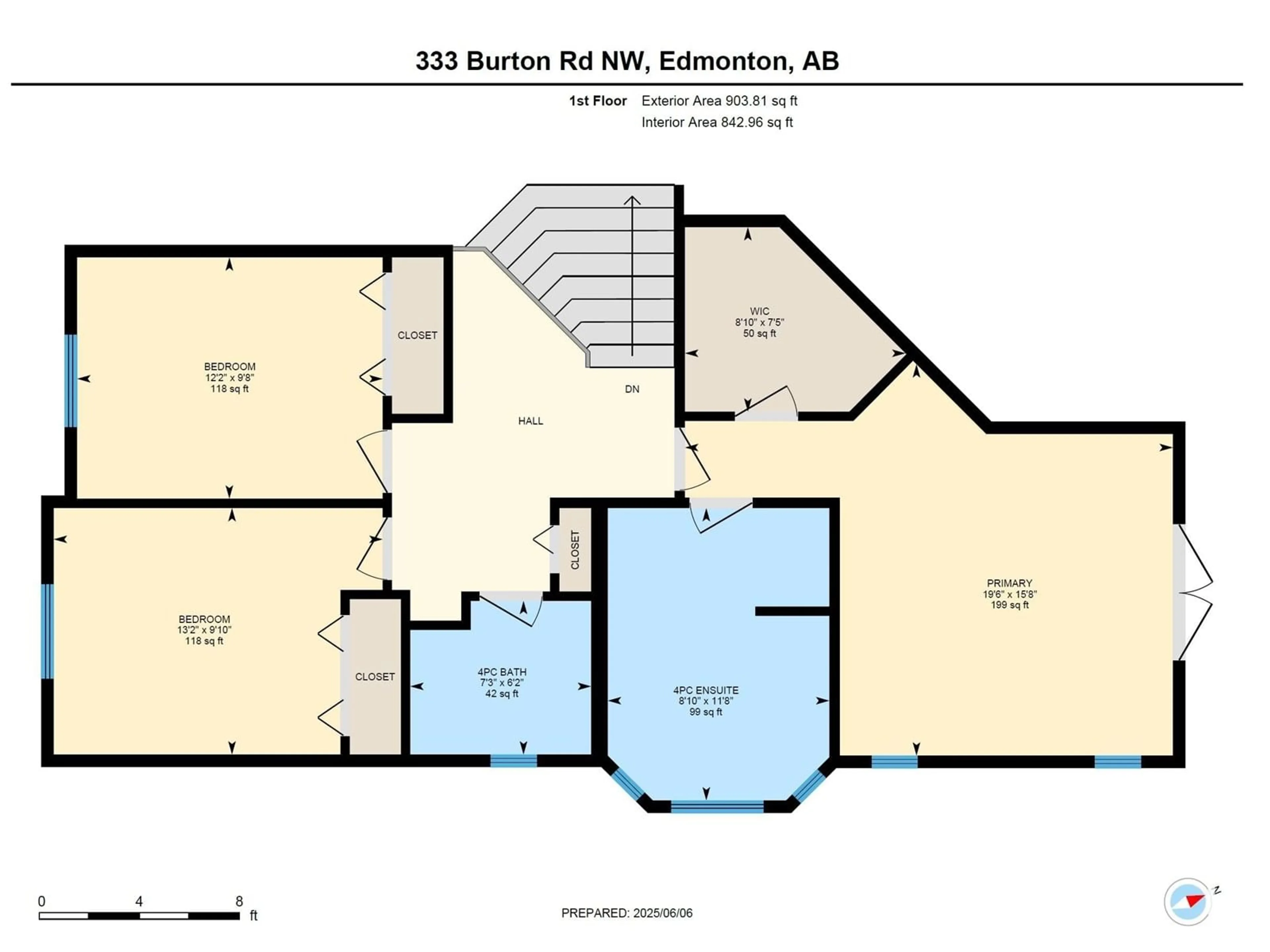 Floor plan for 333 BURTON RD, Edmonton Alberta T6R2G7