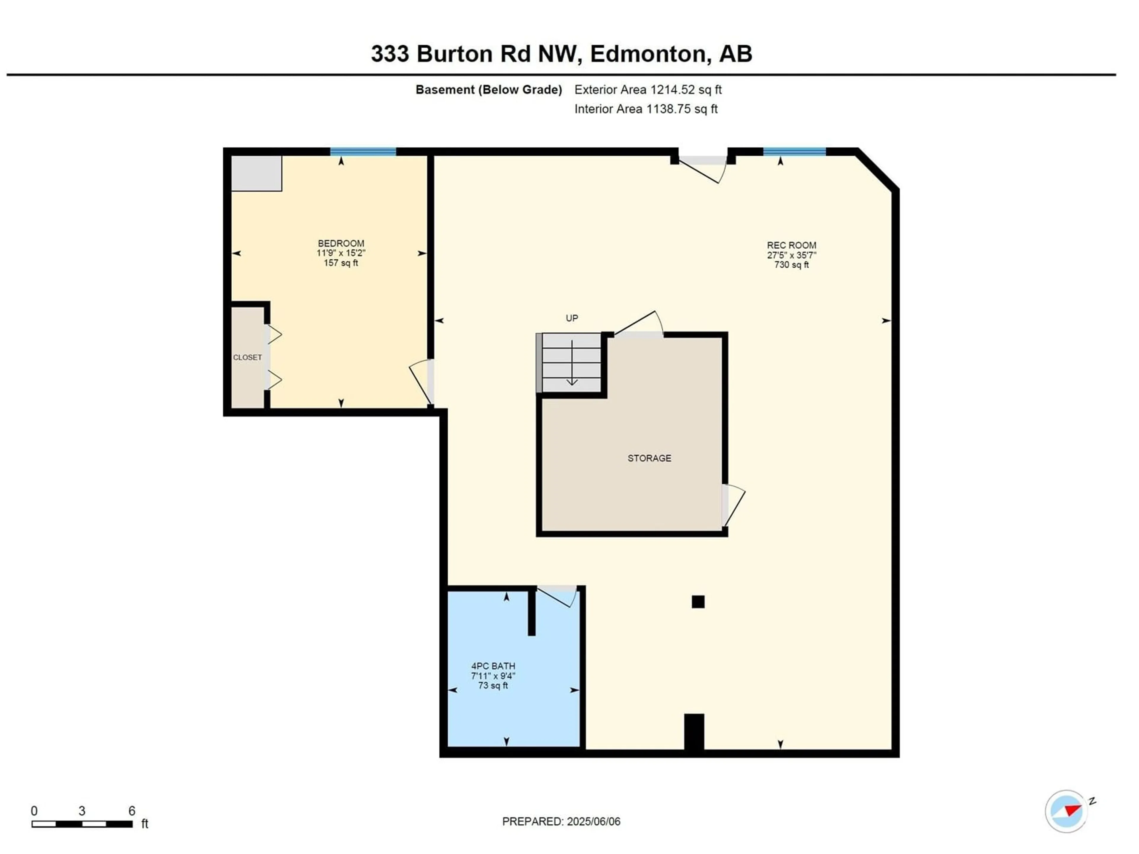 Floor plan for 333 BURTON RD, Edmonton Alberta T6R2G7