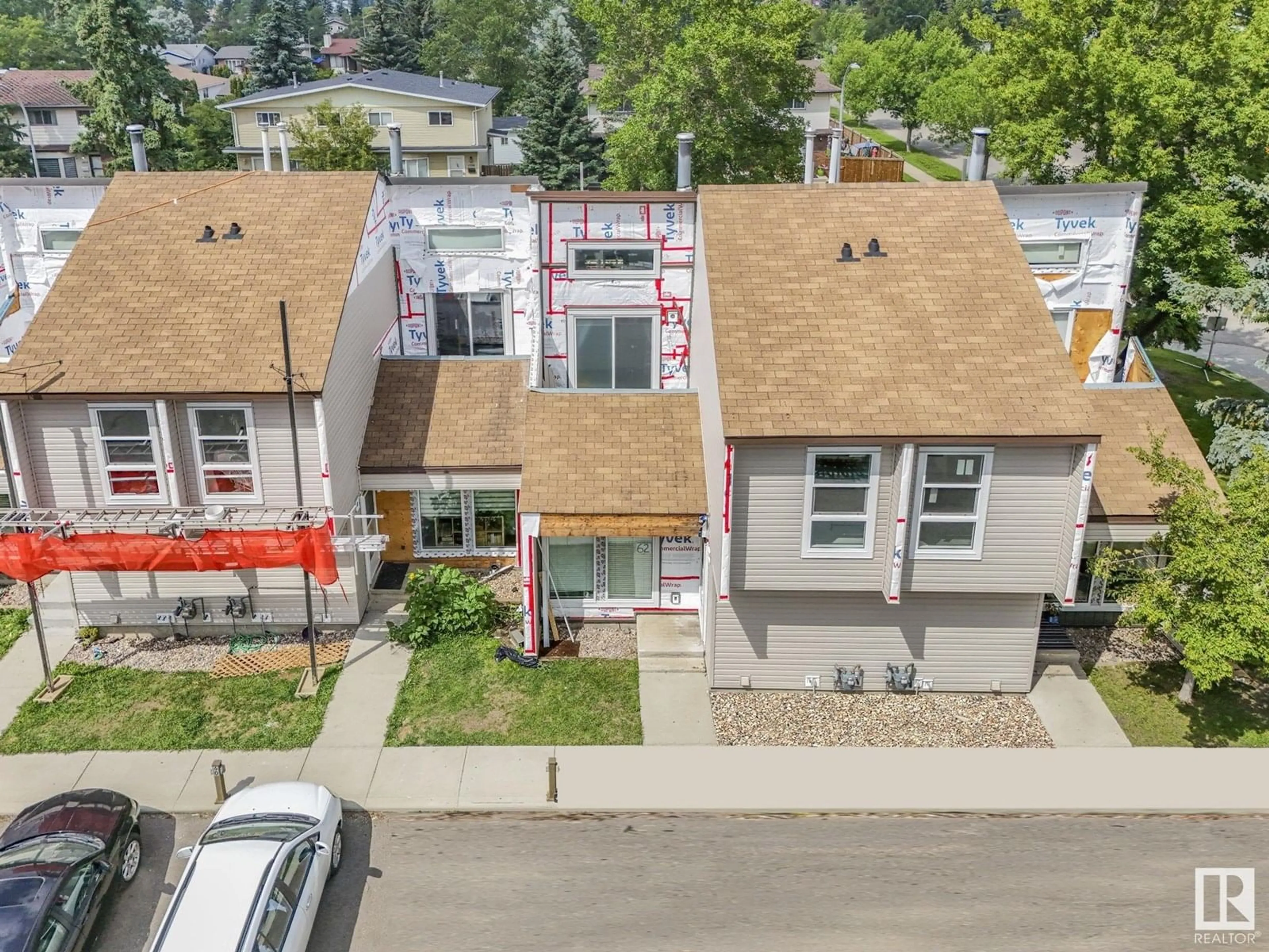 A pic from outside/outdoor area/front of a property/back of a property/a pic from drone, street for #62 - 2020 105 ST, Edmonton Alberta T6J5J2