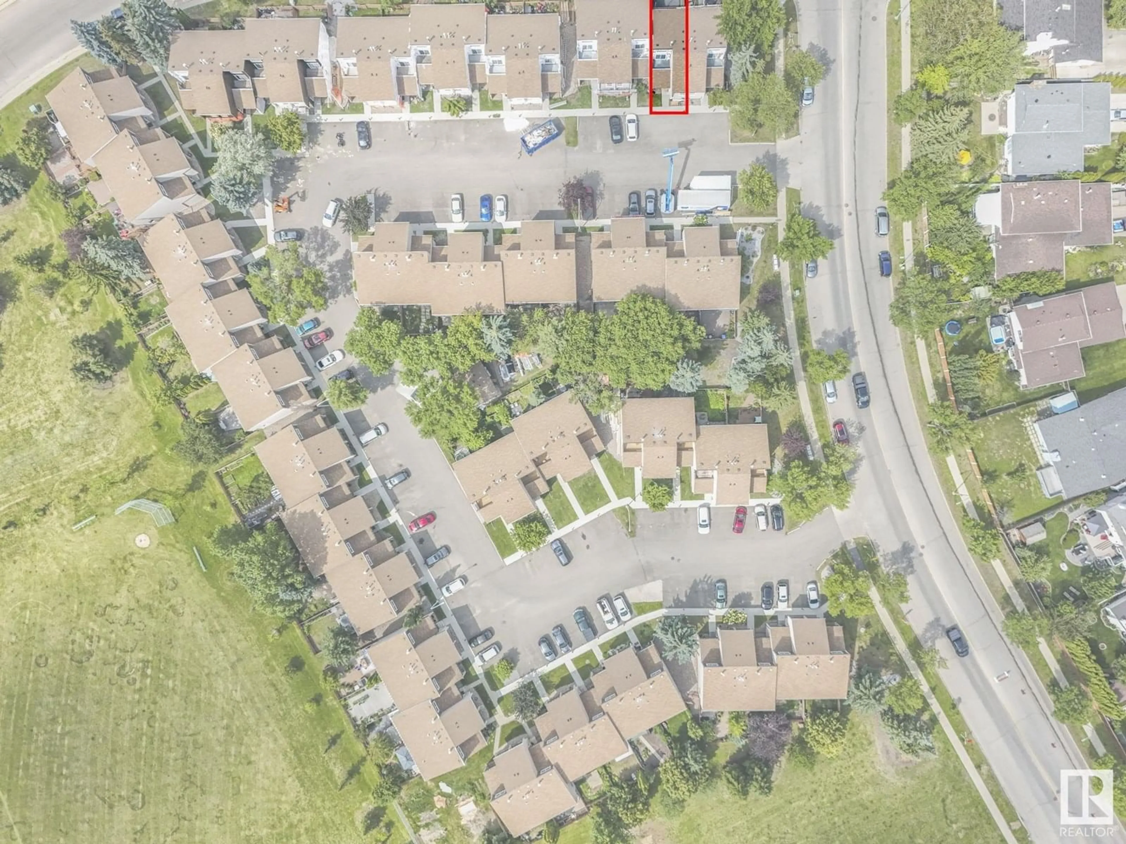 A pic from outside/outdoor area/front of a property/back of a property/a pic from drone, street for #62 - 2020 105 ST, Edmonton Alberta T6J5J2