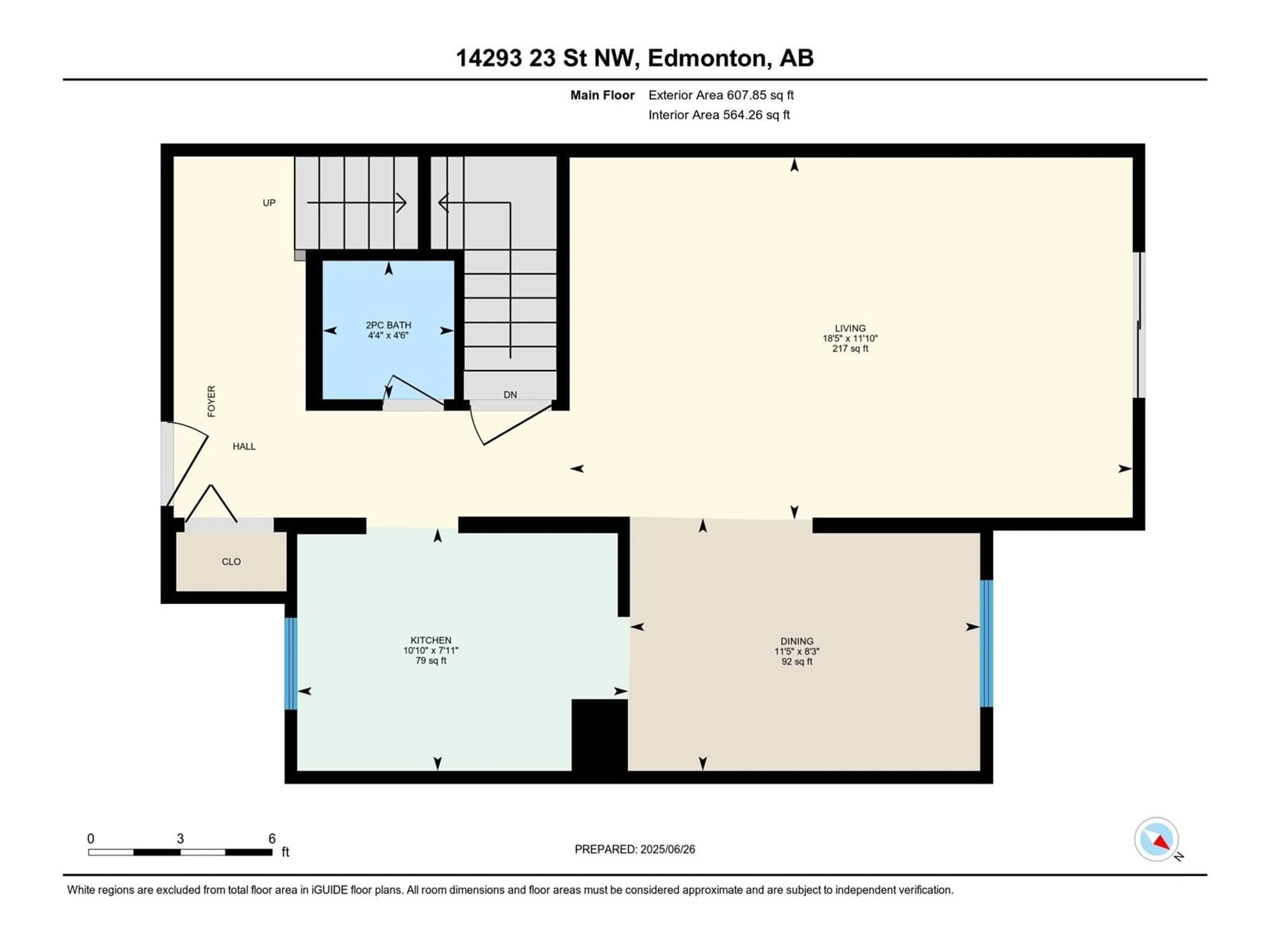Floor plan for 14293 23 ST, Edmonton Alberta T5Y1N1