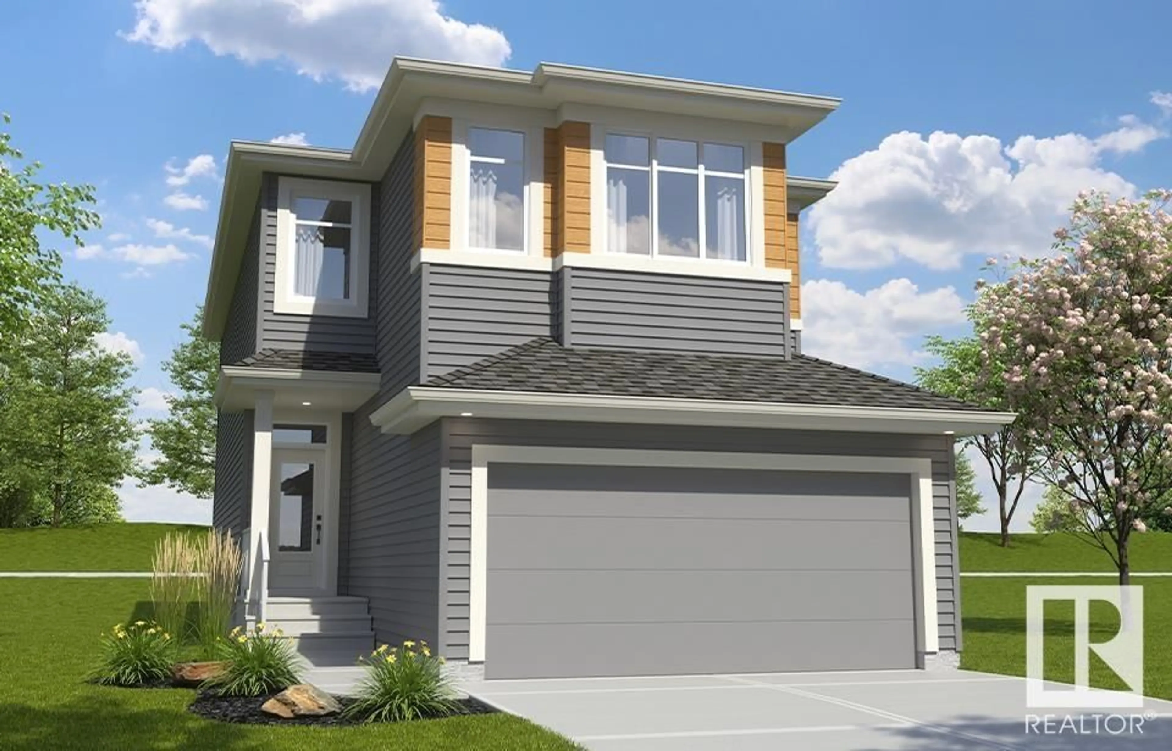 Home with vinyl exterior material, street for 18935 28 AV NW, Edmonton Alberta T6M3H9