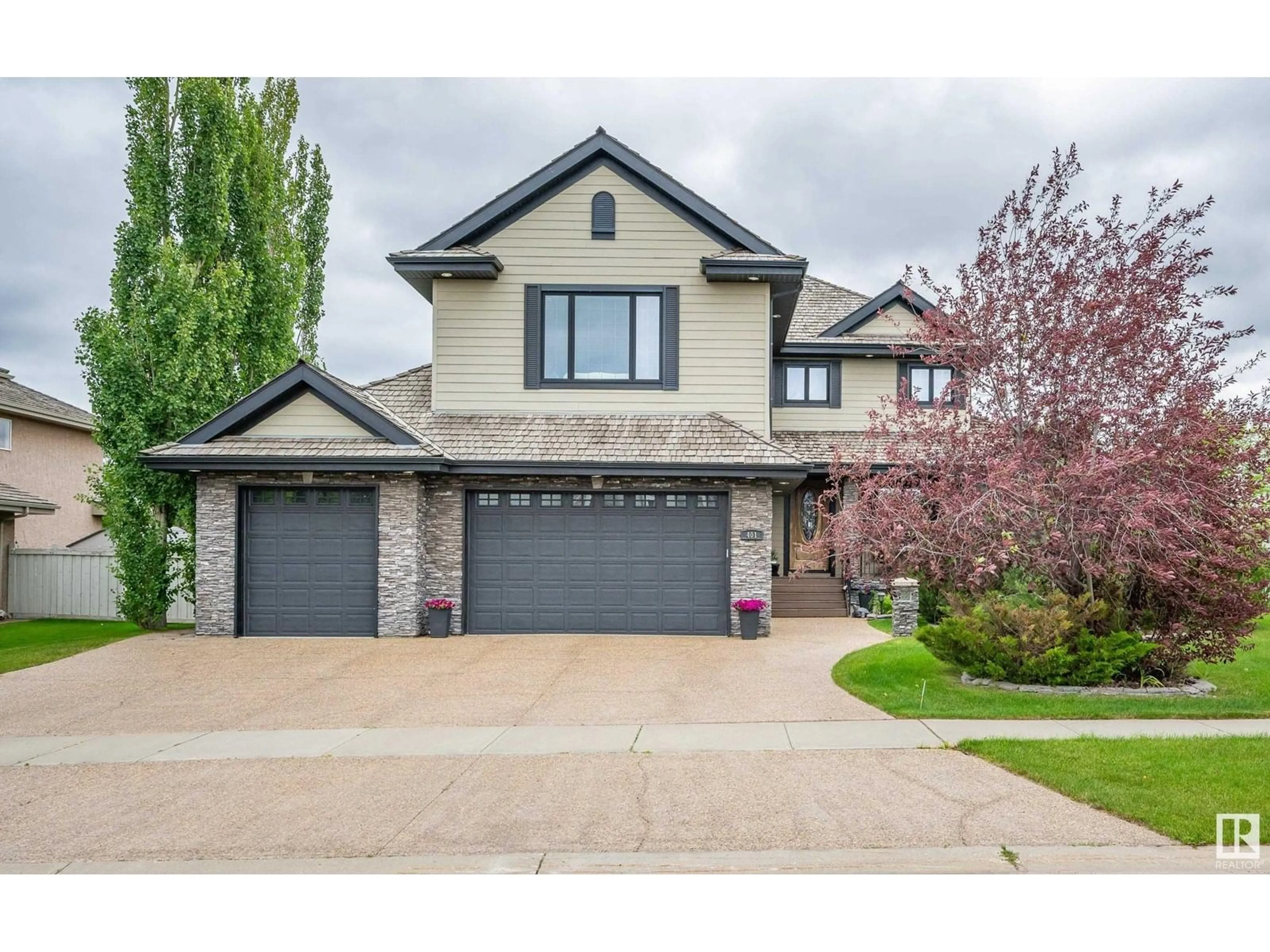 Home with brick exterior material, street for 52328 - 401 RGE ROAD 233, Rural Strathcona County Alberta T8B0A2