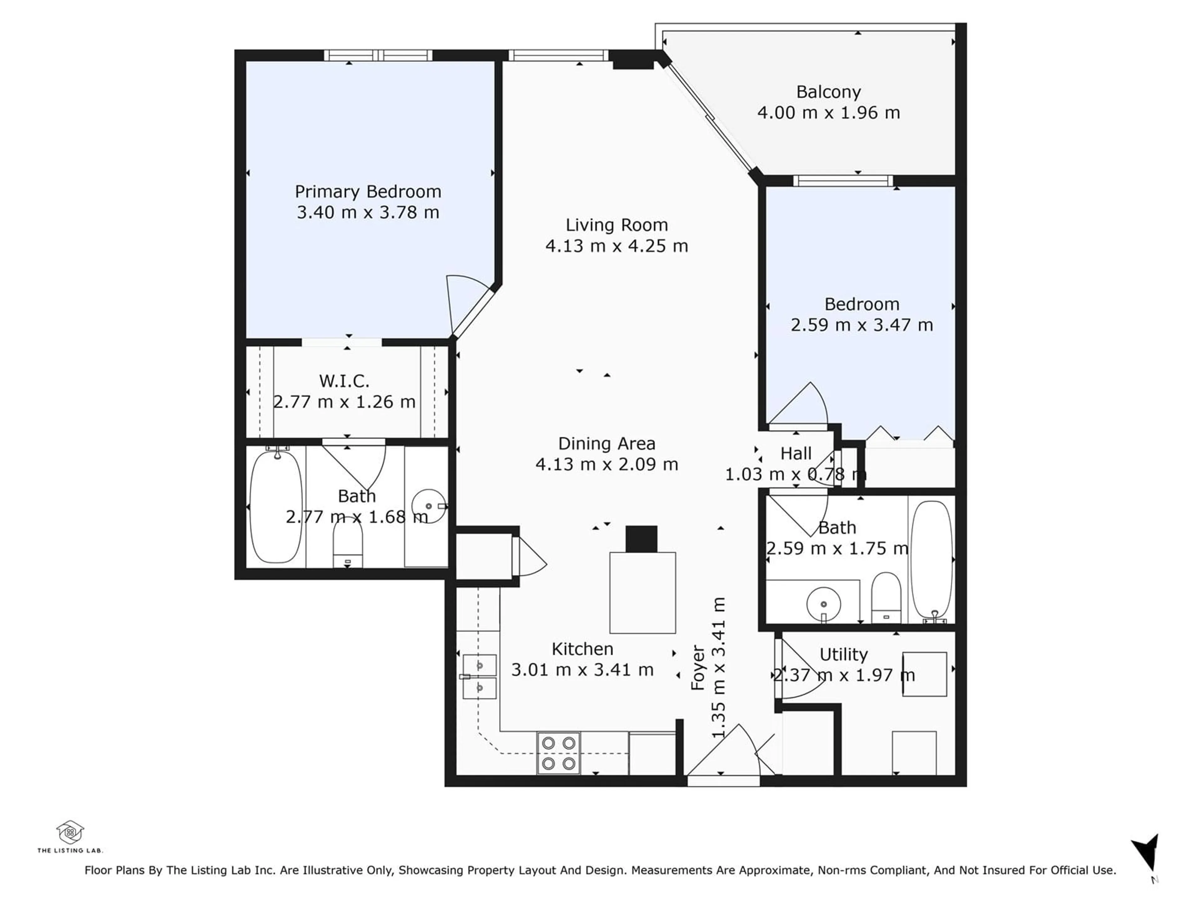 Floor plan for #504 - 9819 104 ST, Edmonton Alberta T5K0Y8