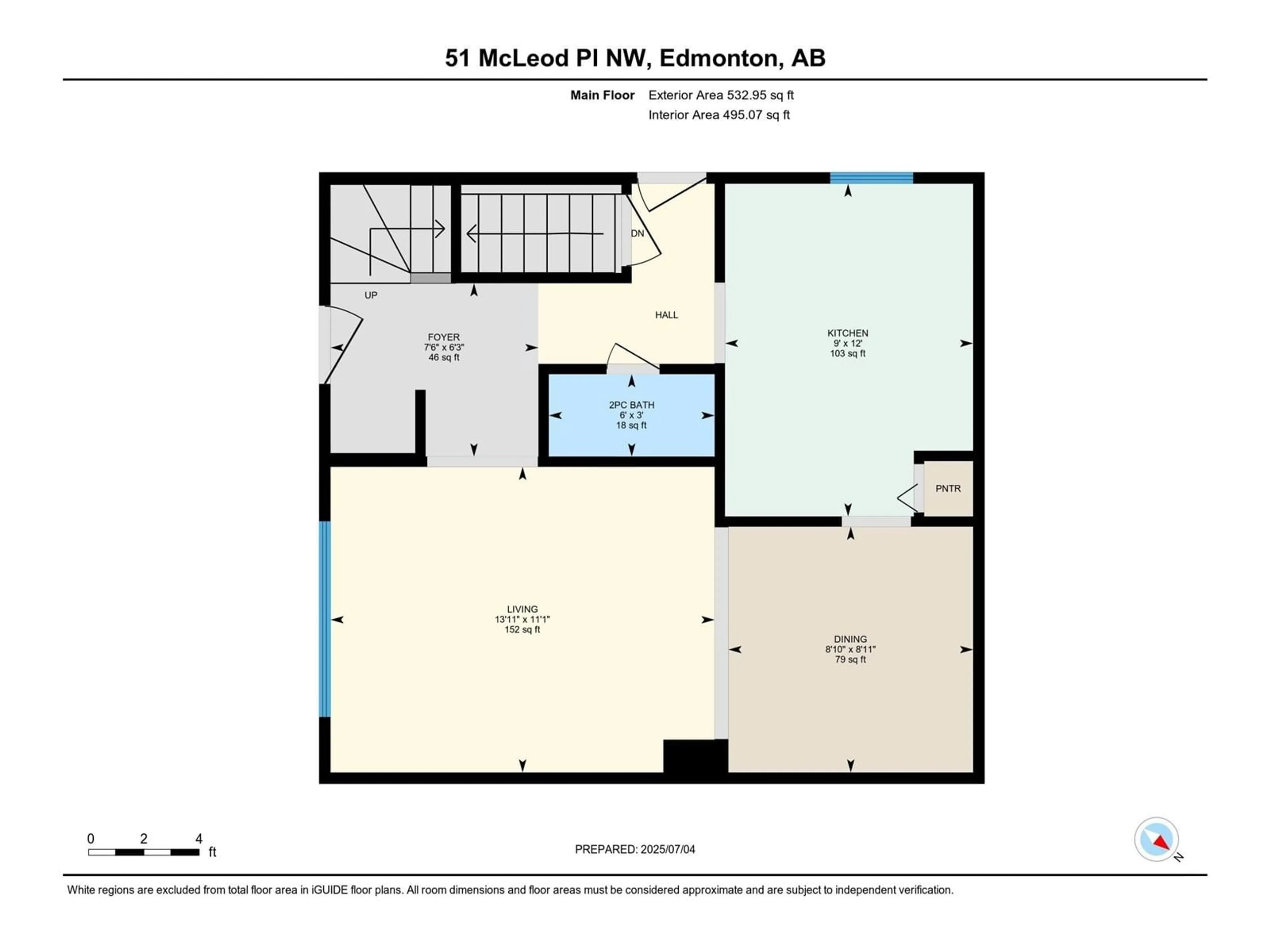 Floor plan for 51 MCLEOD PL, Edmonton Alberta T5A3A8