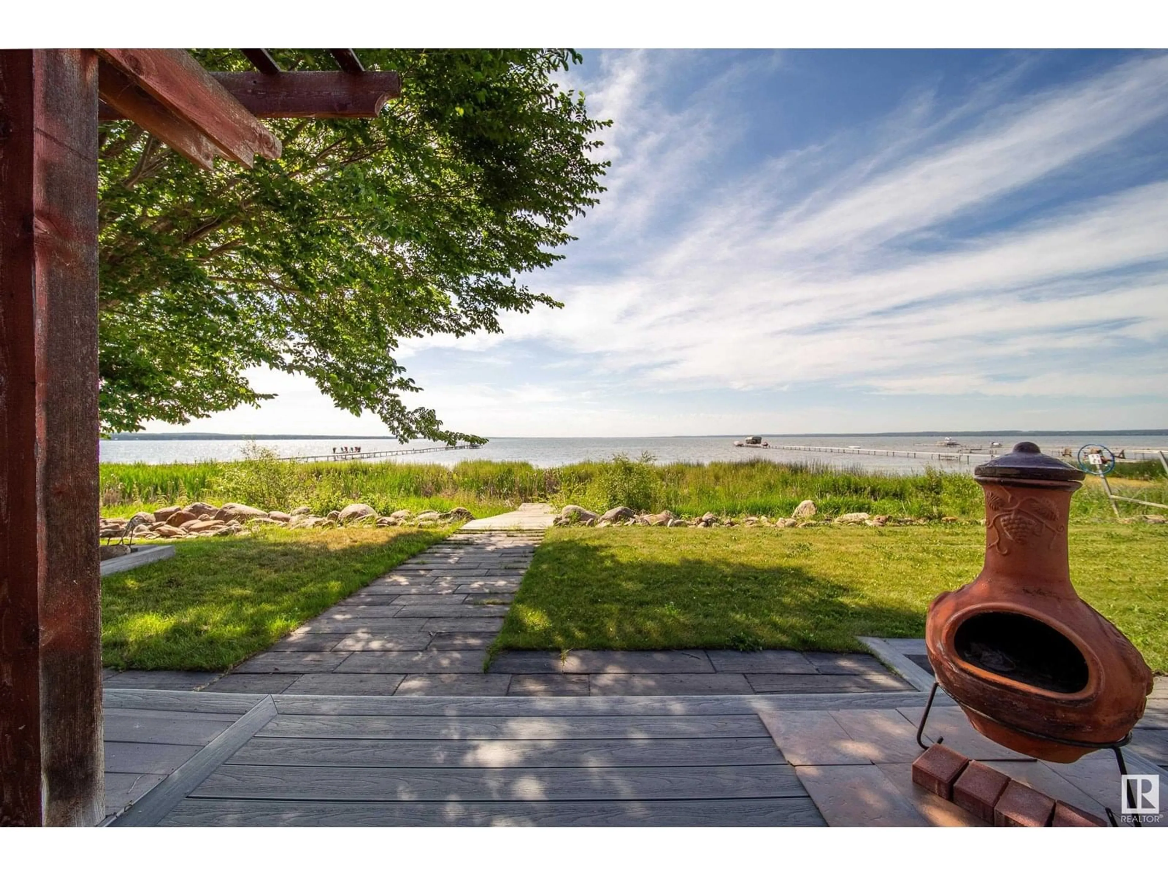Patio, water/lake/river/ocean view for 103 ARGENTIA BE, Rural Wetaskiwin County Alberta T0C2C0