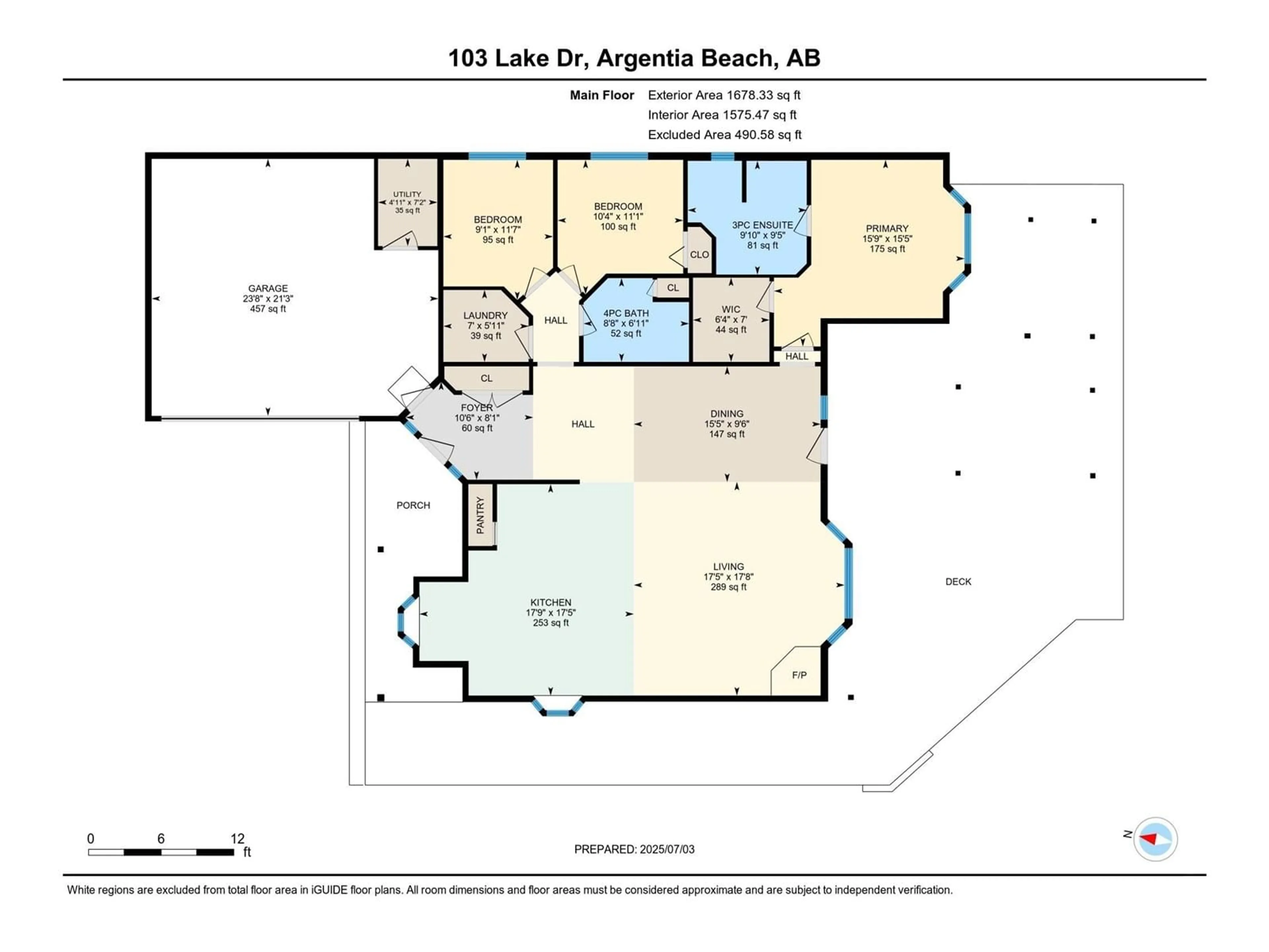 Floor plan for 103 ARGENTIA BE, Rural Wetaskiwin County Alberta T0C2C0