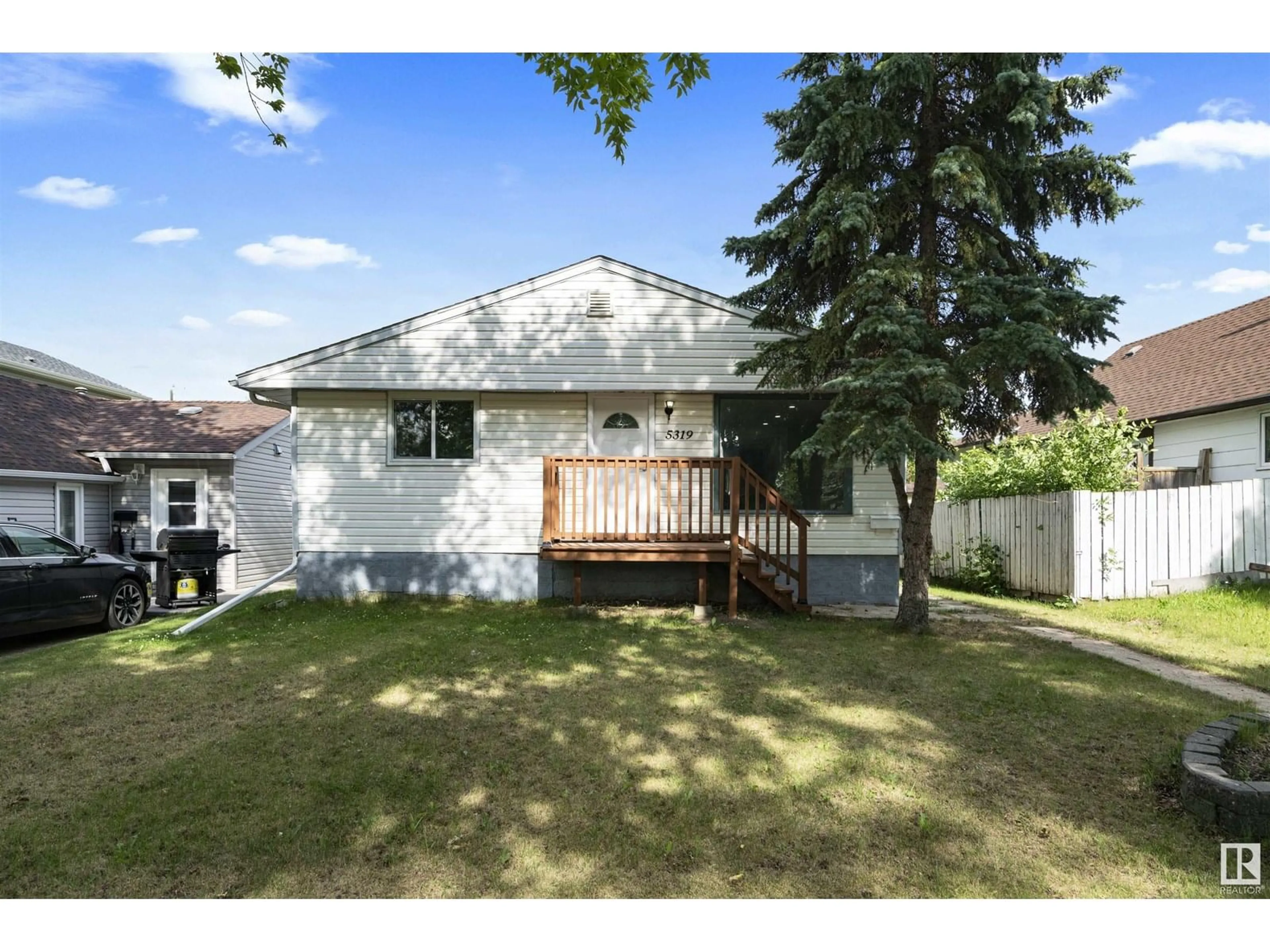 A pic from outside/outdoor area/front of a property/back of a property/a pic from drone, street for 5319 55 ST, Camrose Alberta T4V2B9