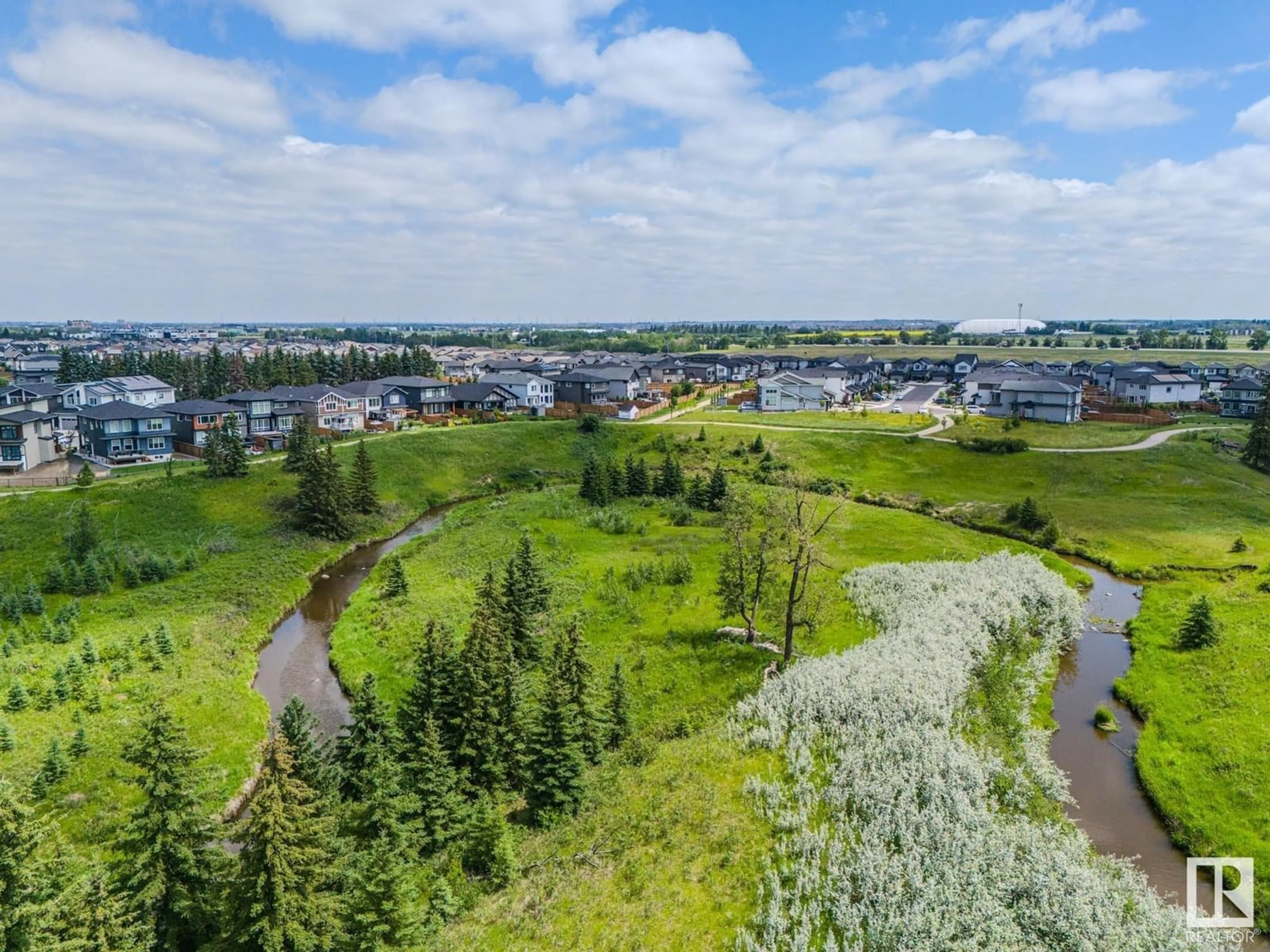 A pic from outside/outdoor area/front of a property/back of a property/a pic from drone, water/lake/river/ocean view for 1606 ADAMSON CL, Edmonton Alberta T6W0V5