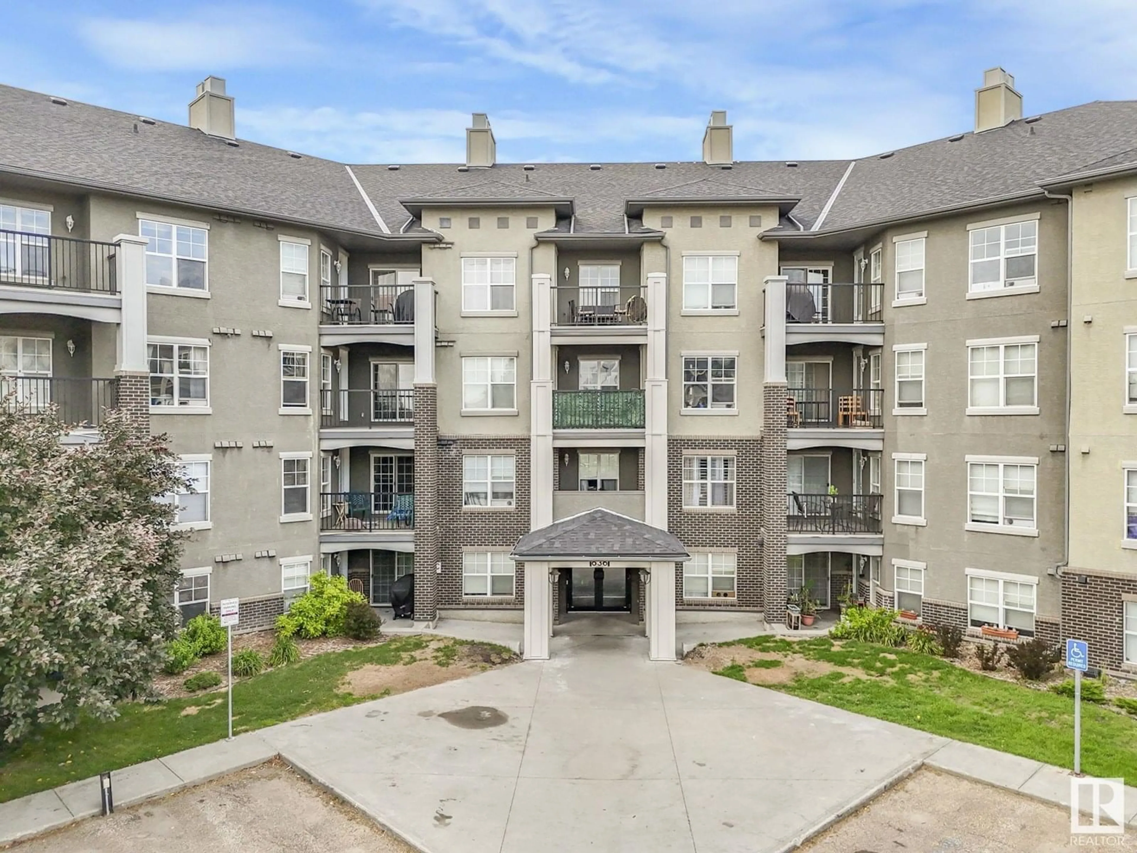 A pic from outside/outdoor area/front of a property/back of a property/a pic from drone, unknown for #304 - 636 MCALLISTER LO, Edmonton Alberta T6W1N4