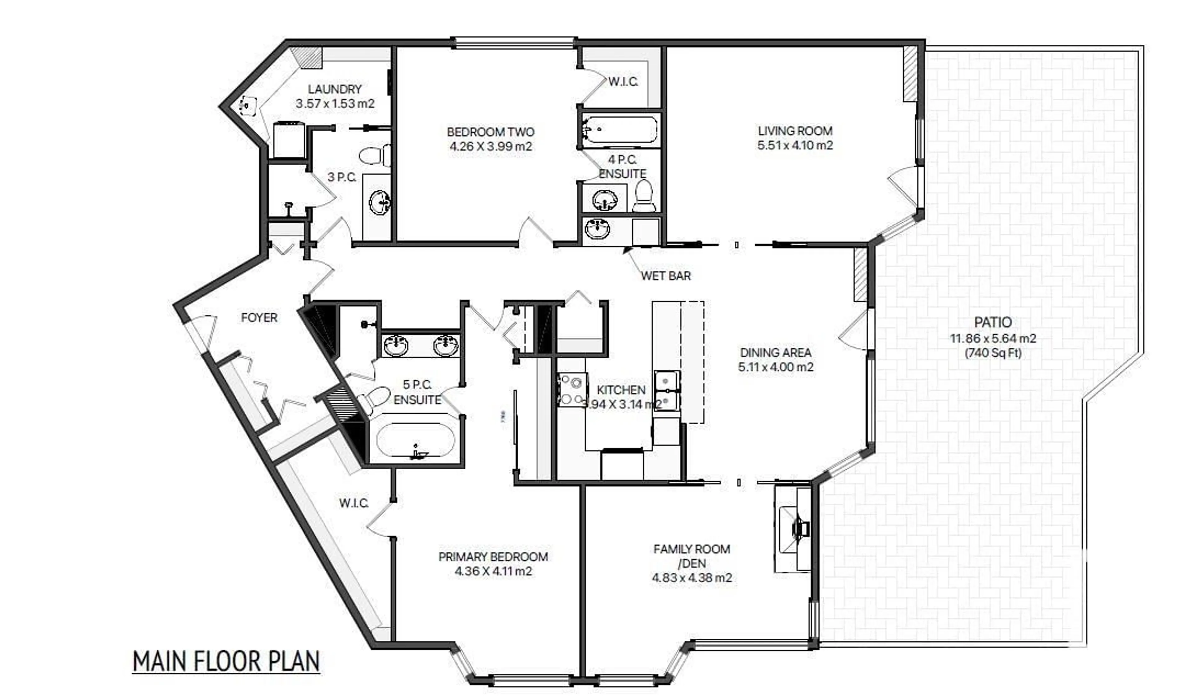 Floor plan for #102 - 11826 100 AV, Edmonton Alberta T5K0K3