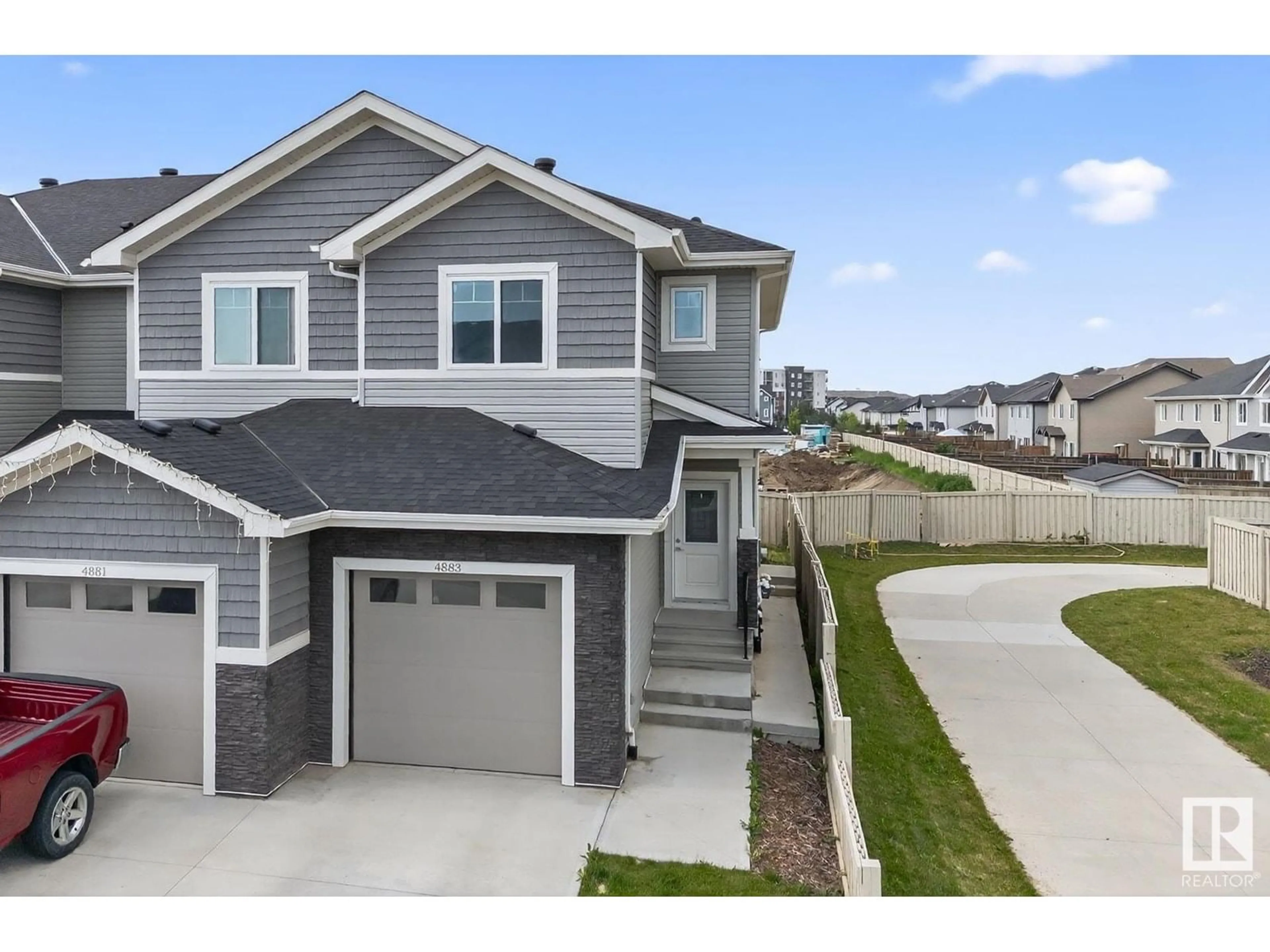 Home with vinyl exterior material, street for SW - 4883 ALWOOD PT., Edmonton Alberta T6W4N1