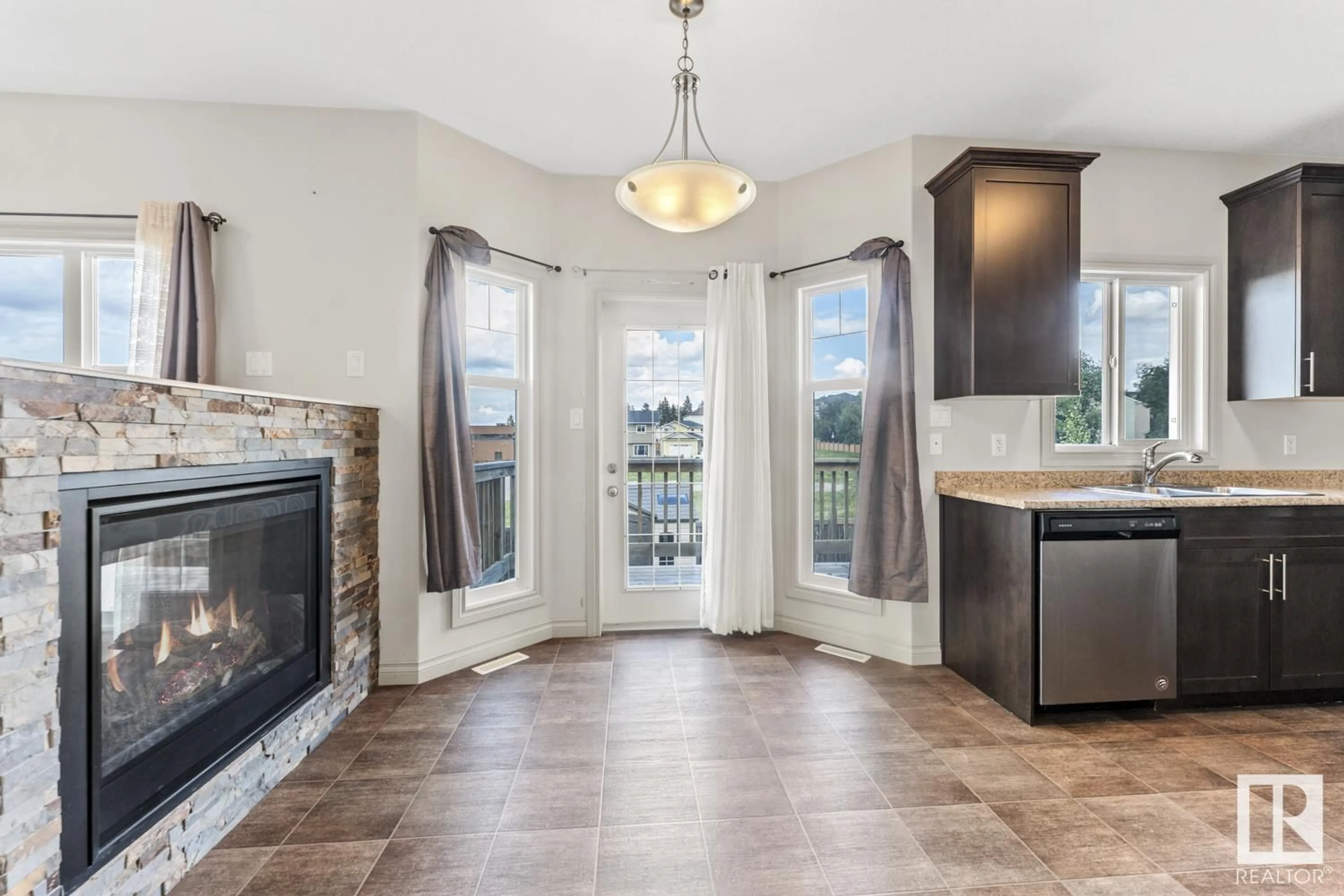 Open concept kitchen, ceramic/tile floor for 5 - 1501 -8 AV, Cold Lake Alberta T9M0C9