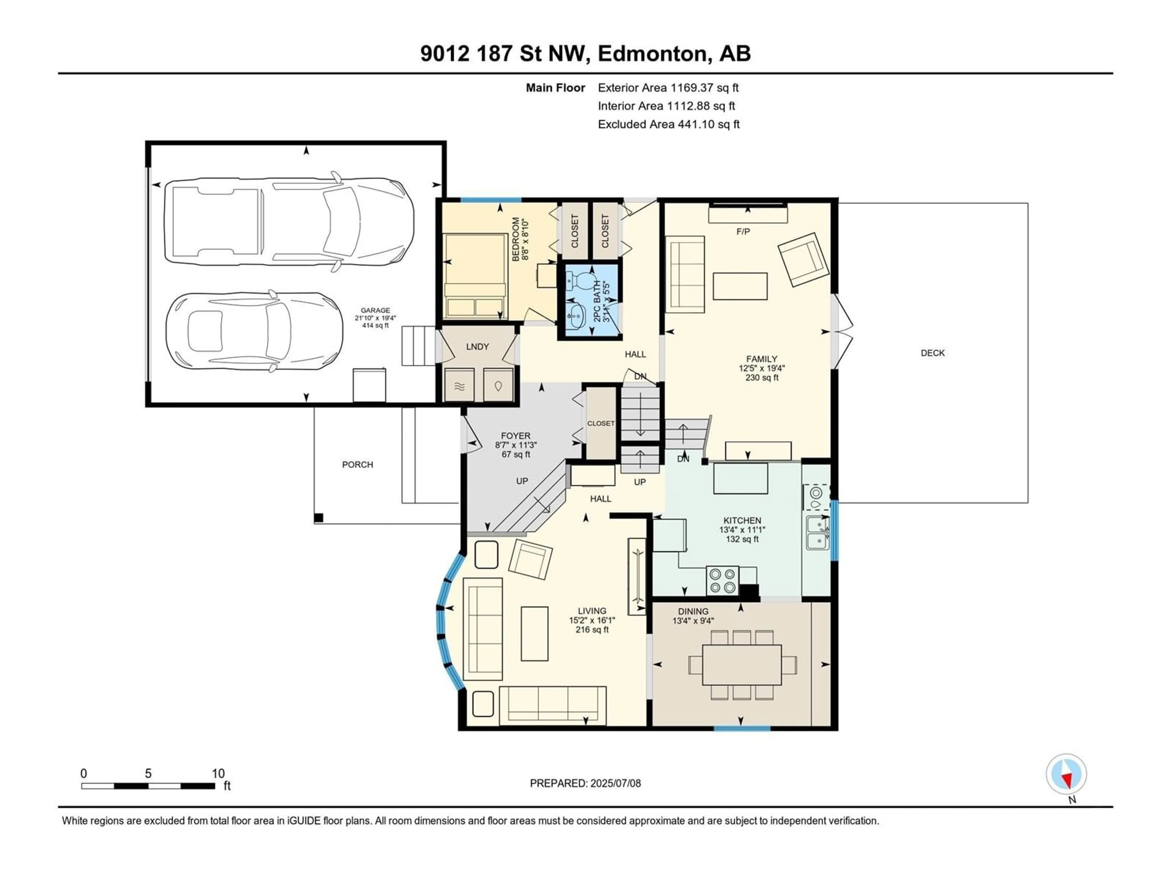 Floor plan for 9012 187 ST, Edmonton Alberta T5T1S2