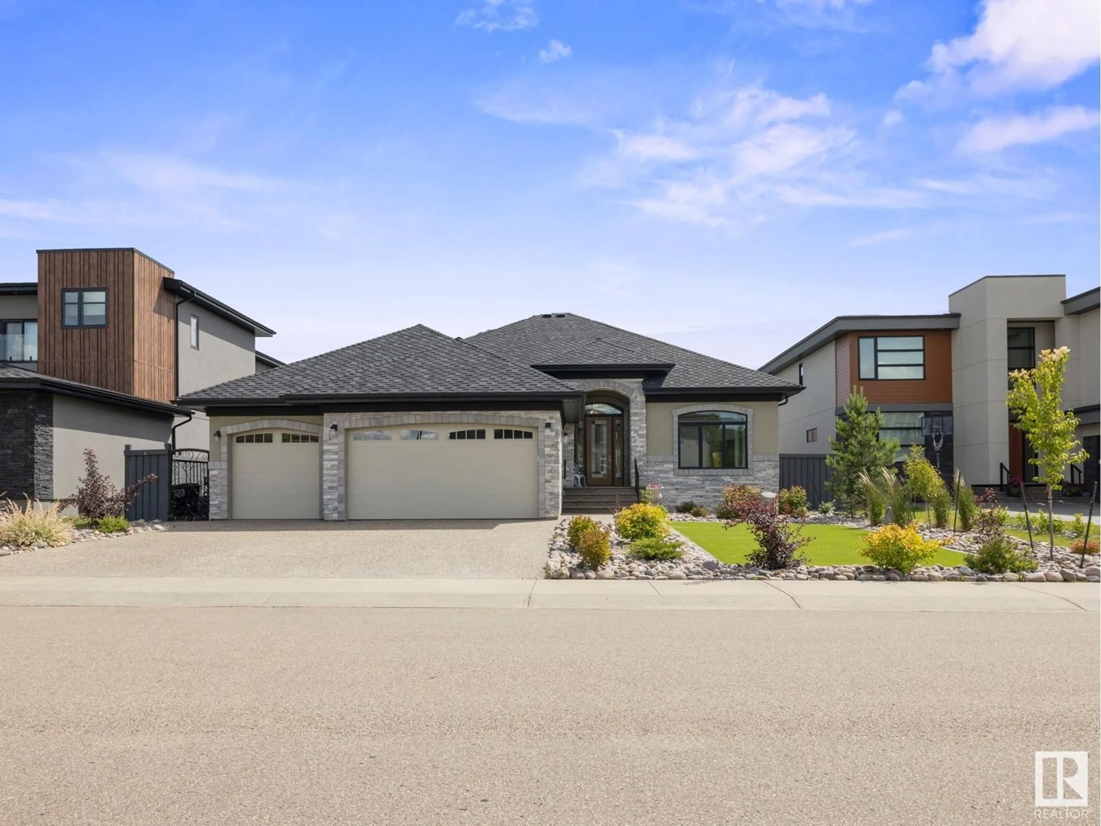 Home with brick exterior material, street for NW - 4707 WOOLSEY CM, Edmonton Alberta T6W2E2