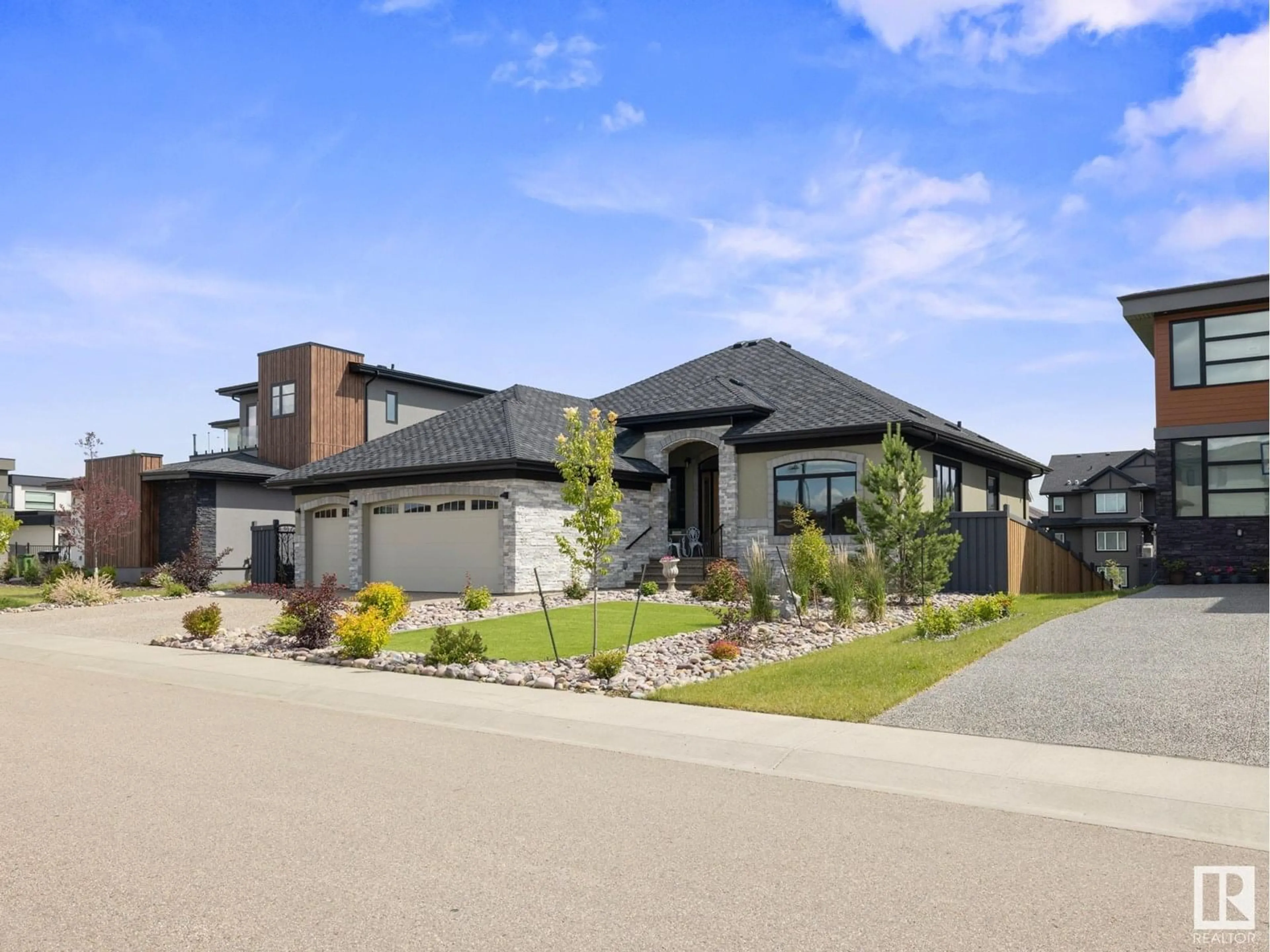 Home with brick exterior material, street for NW - 4707 WOOLSEY CM, Edmonton Alberta T6W2E2