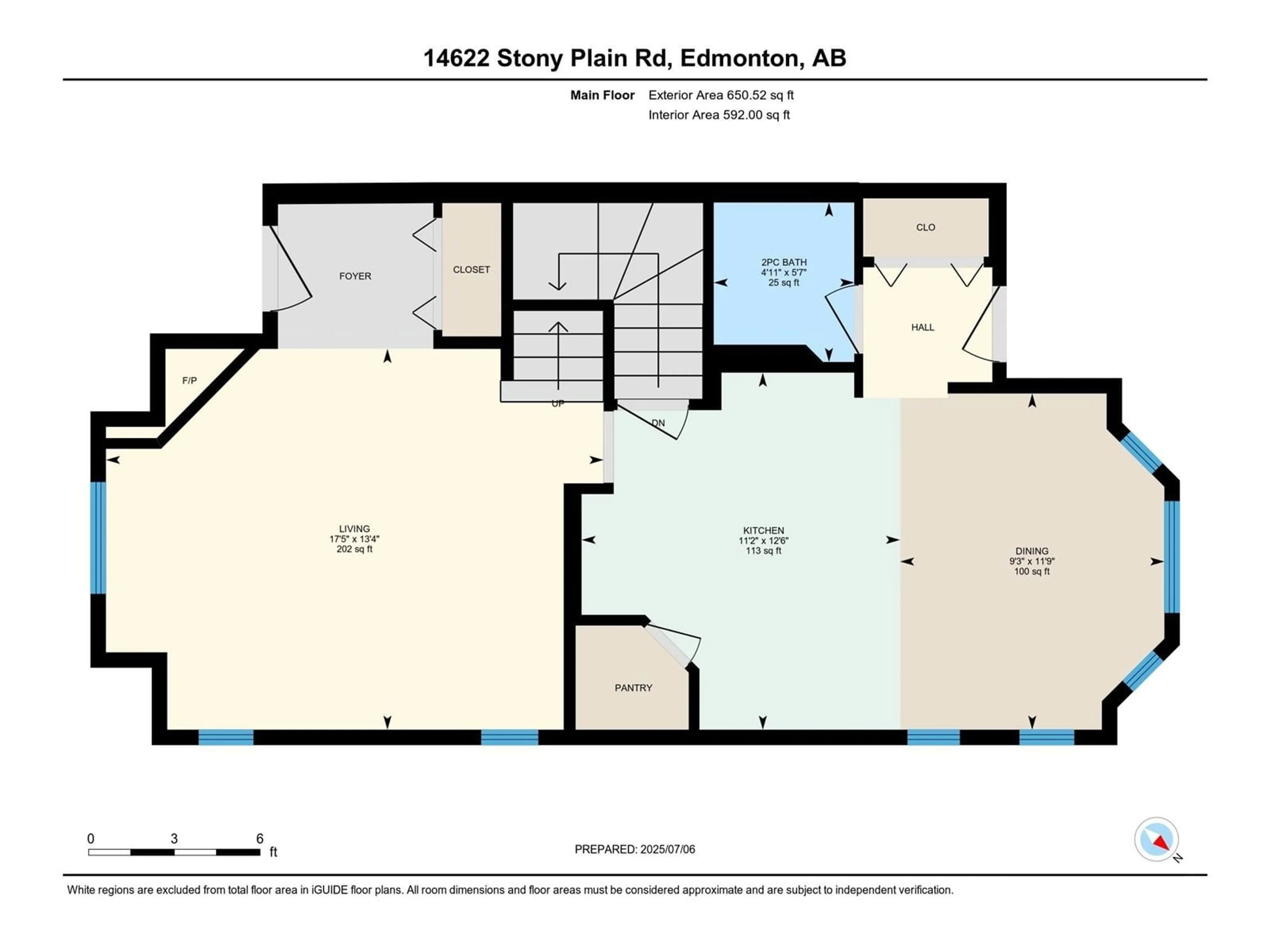 Floor plan for 14626 STONY PLAIN RD, Edmonton Alberta T5N3S2