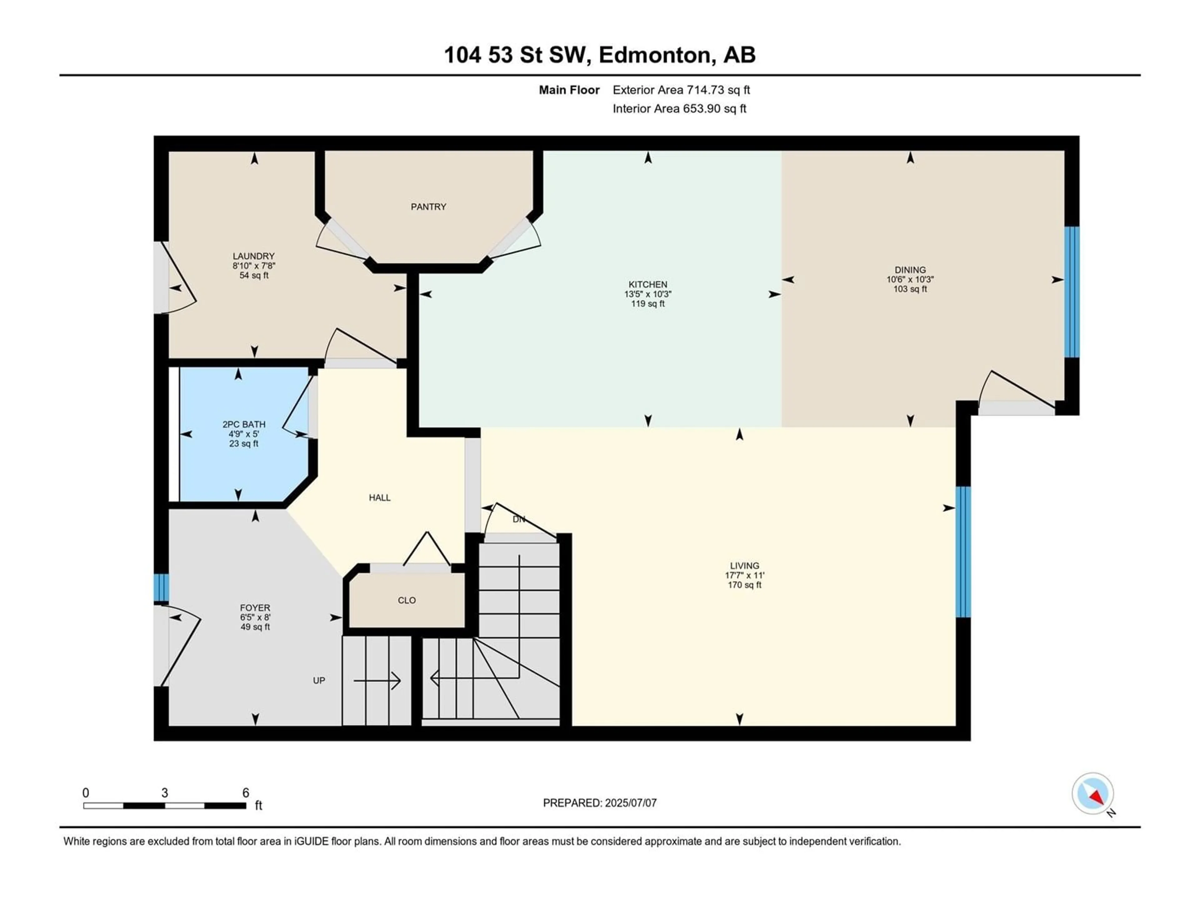 Floor plan for 104 53 ST, Edmonton Alberta T6X0W9