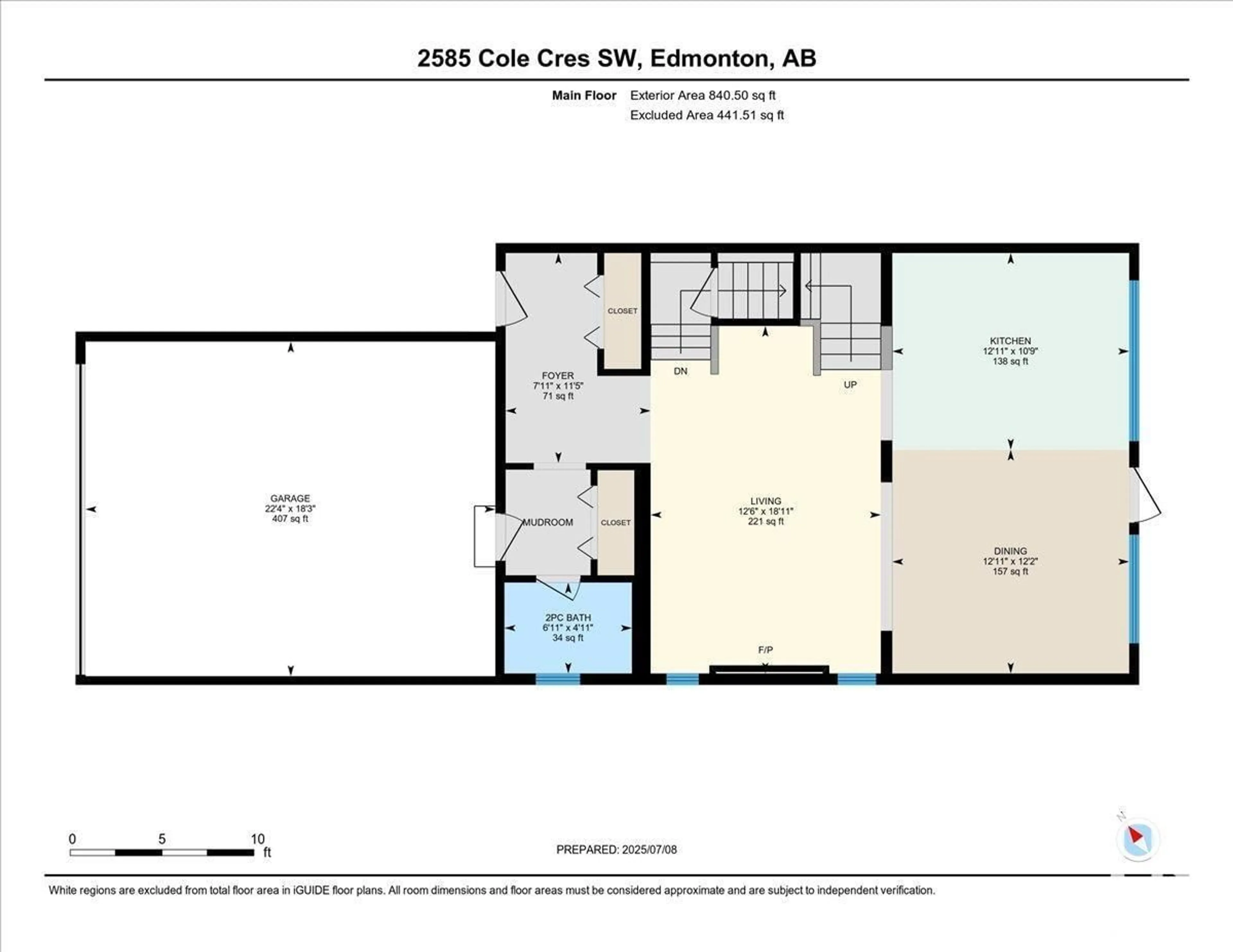 Floor plan for 2585 COLE CR, Edmonton Alberta T6W2A3