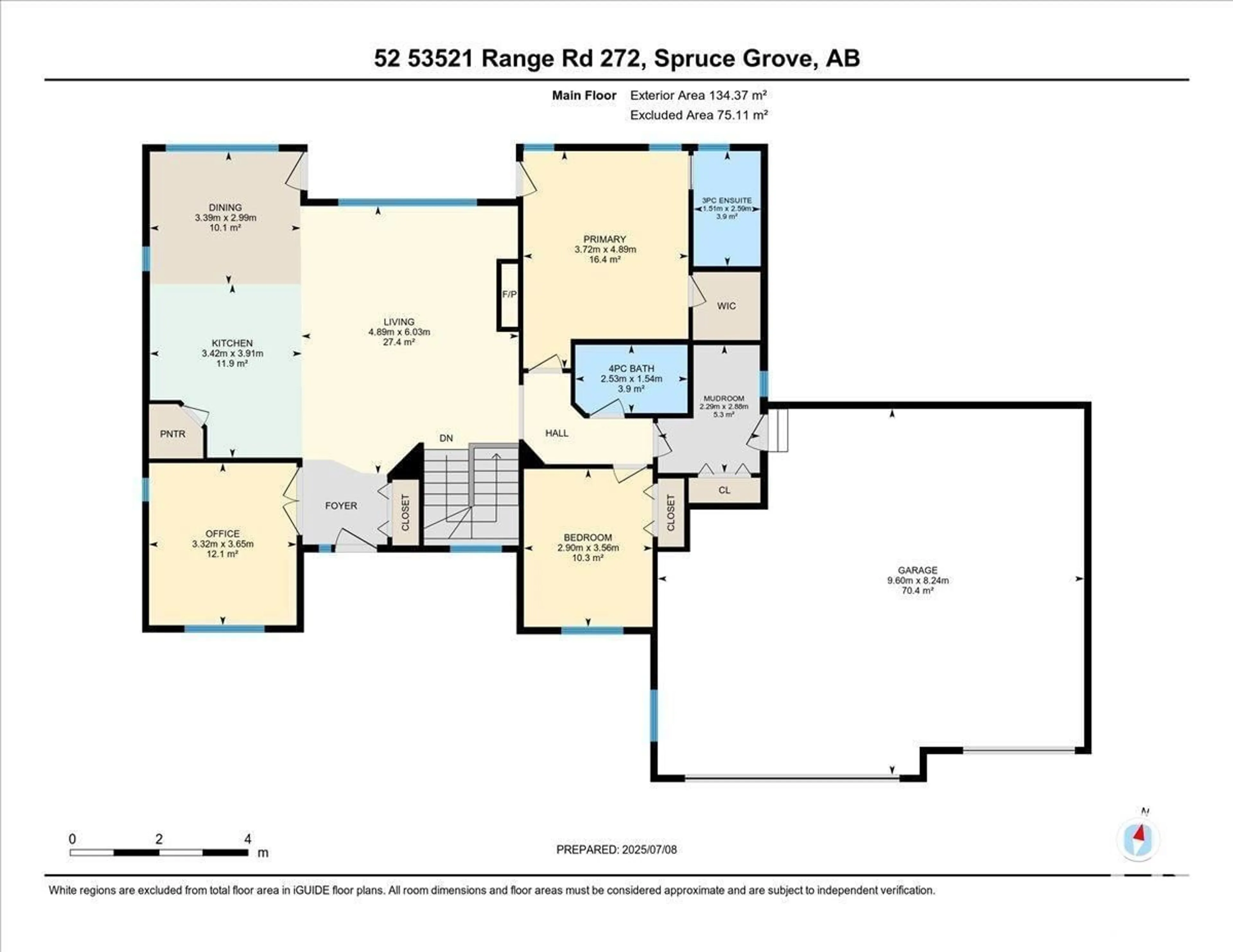 Floor plan for 52 - 52 RGE ROAD 272 RGE ROAD, Rural Parkland County Alberta T7X3M5