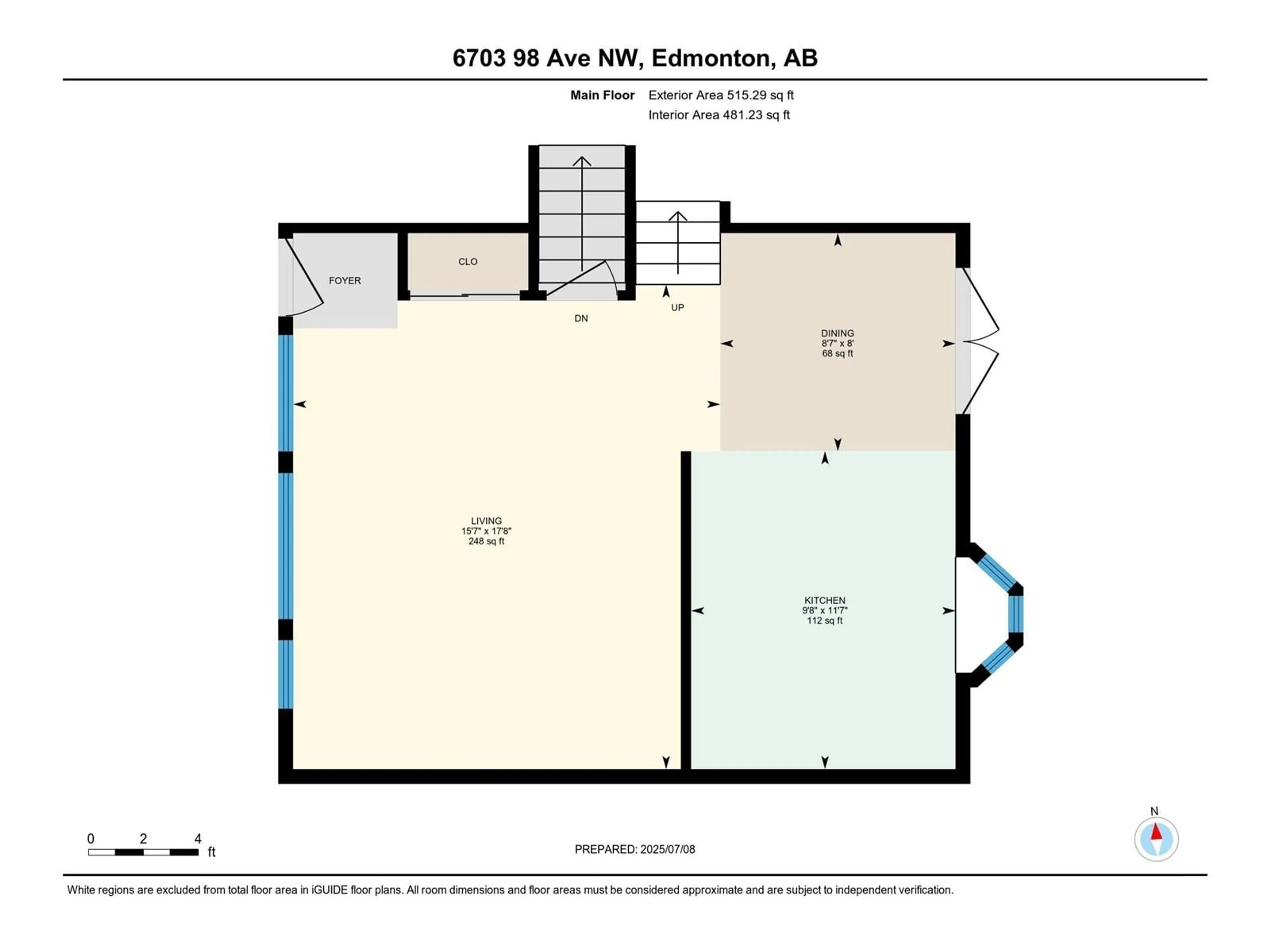 Floor plan for 6703 98 AV, Edmonton Alberta T6A0A4