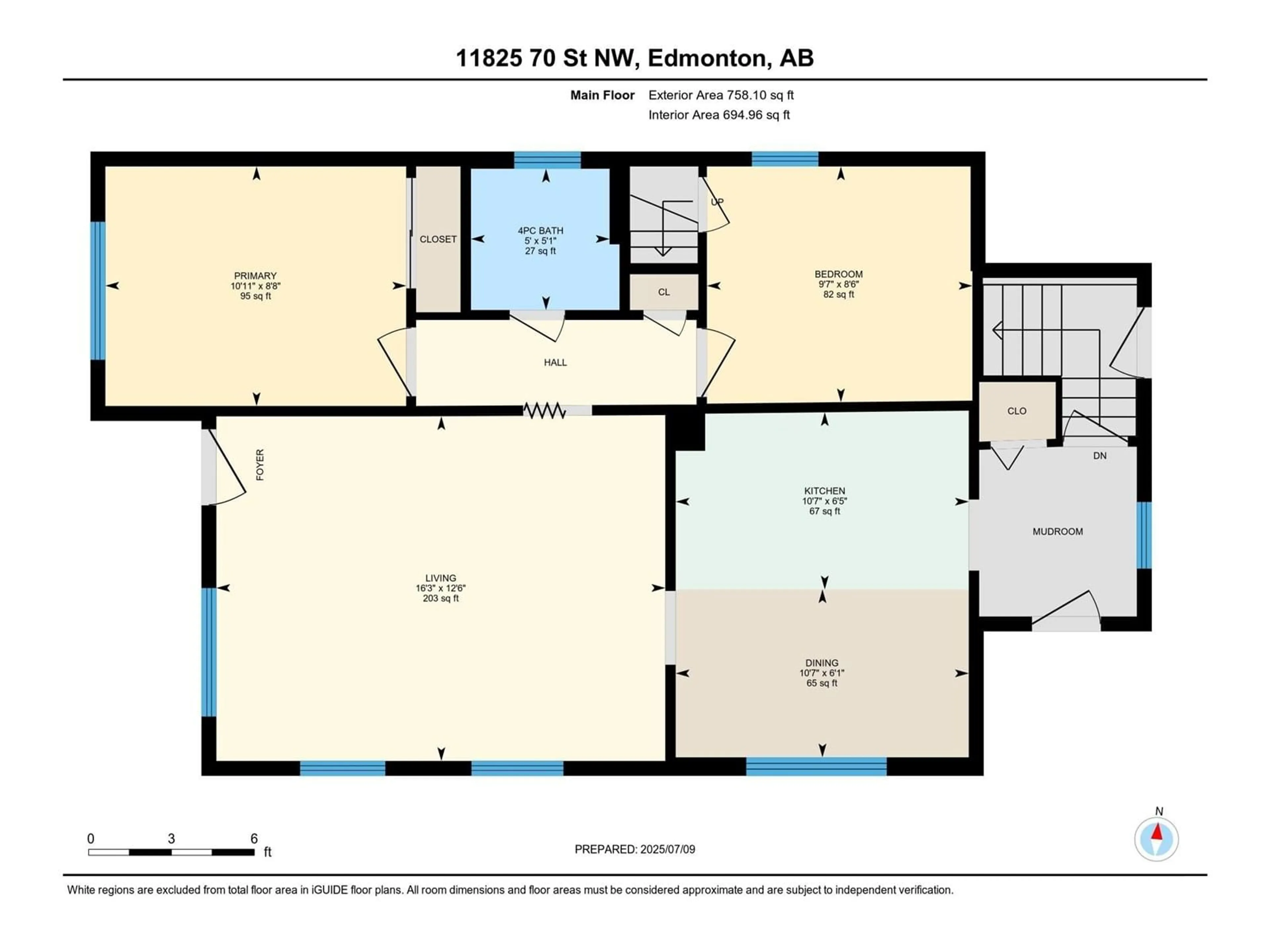 Floor plan for 11825 70 STREET NW, Edmonton Alberta T5B1T8