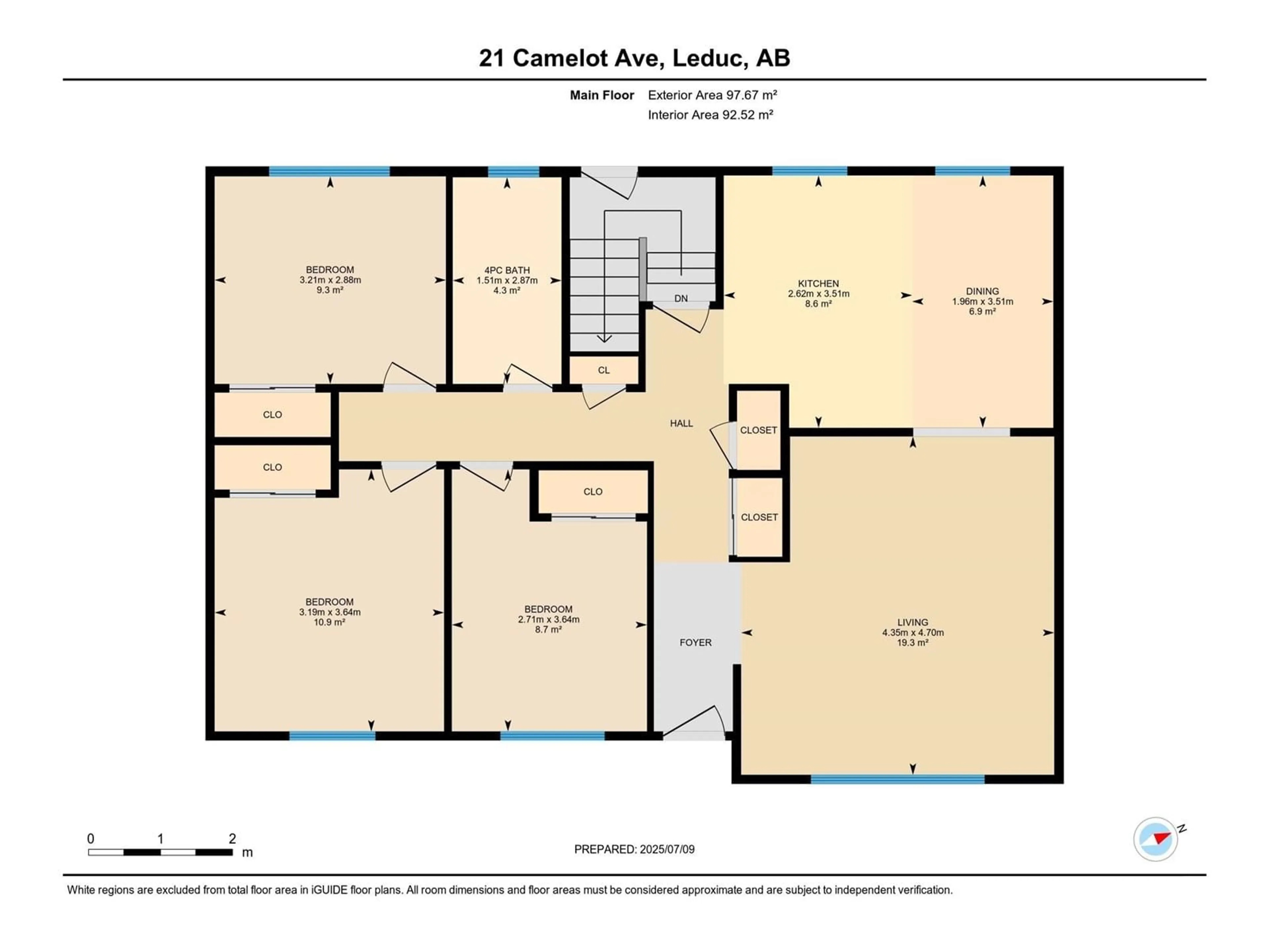 Floor plan for 21 CAMELOT AV, Leduc Alberta T9E4M4