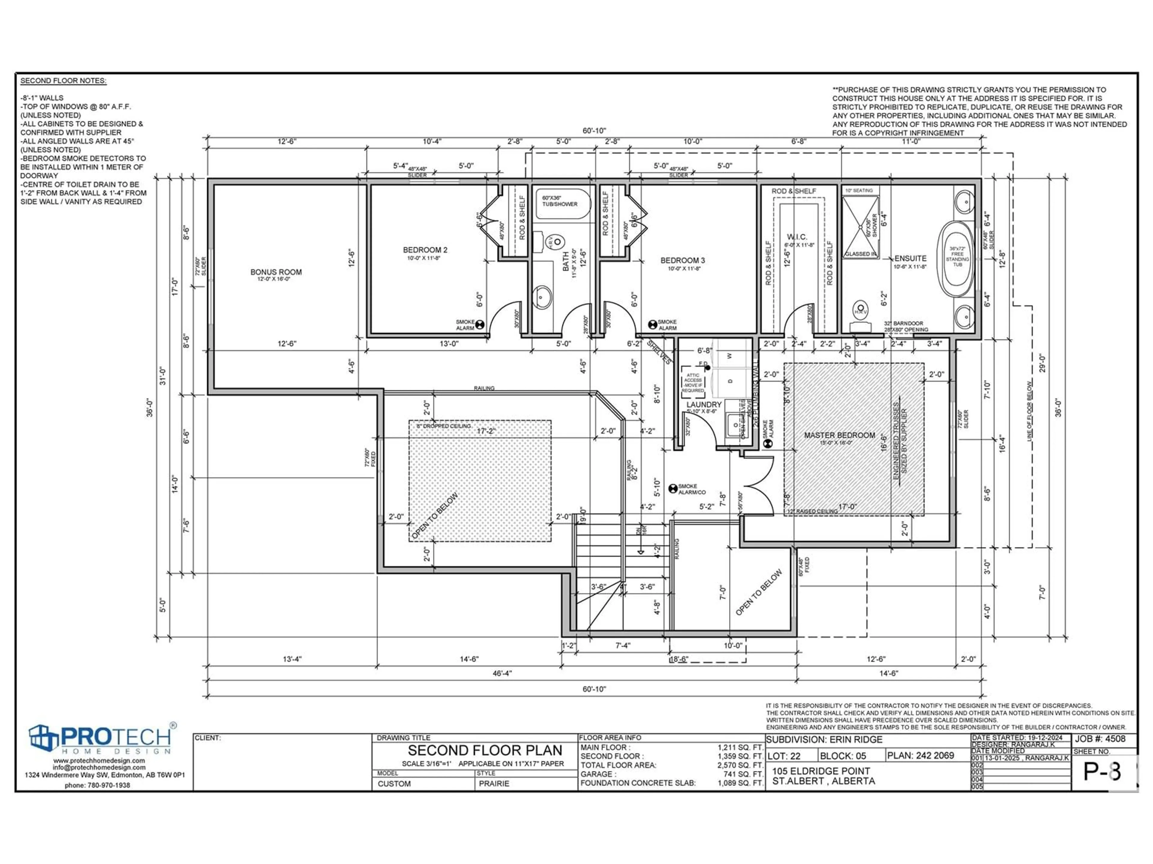 Floor plan for 105 ELDRIDGE POINT, St. Albert Alberta T8N8C3