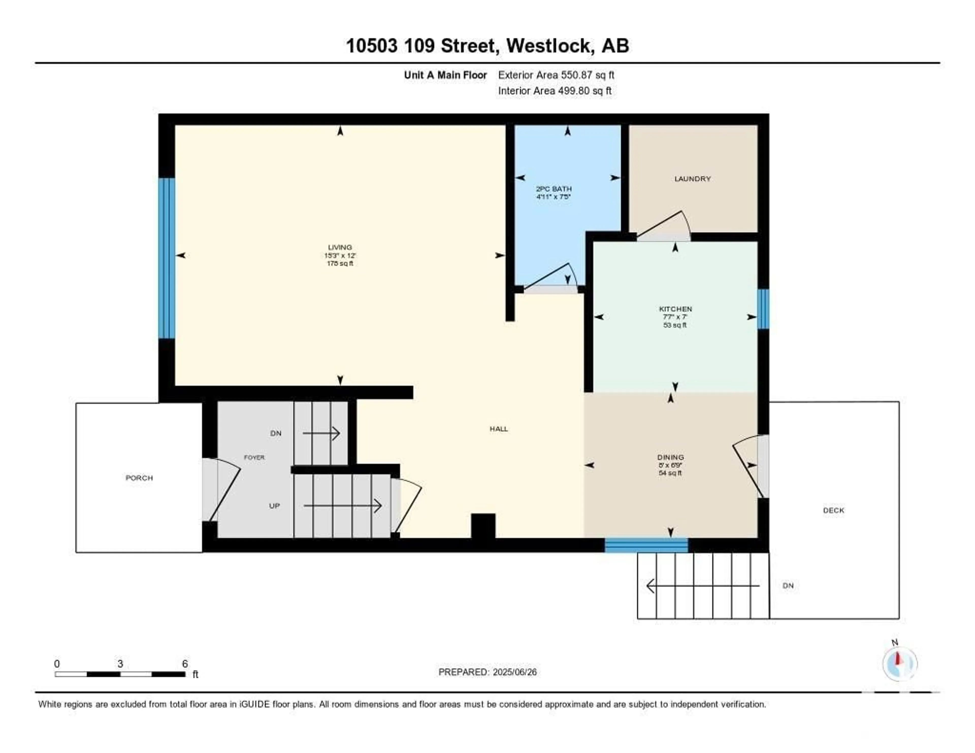Floor plan for #A&B - 10503 109 ST, Westlock Alberta T7P1A9