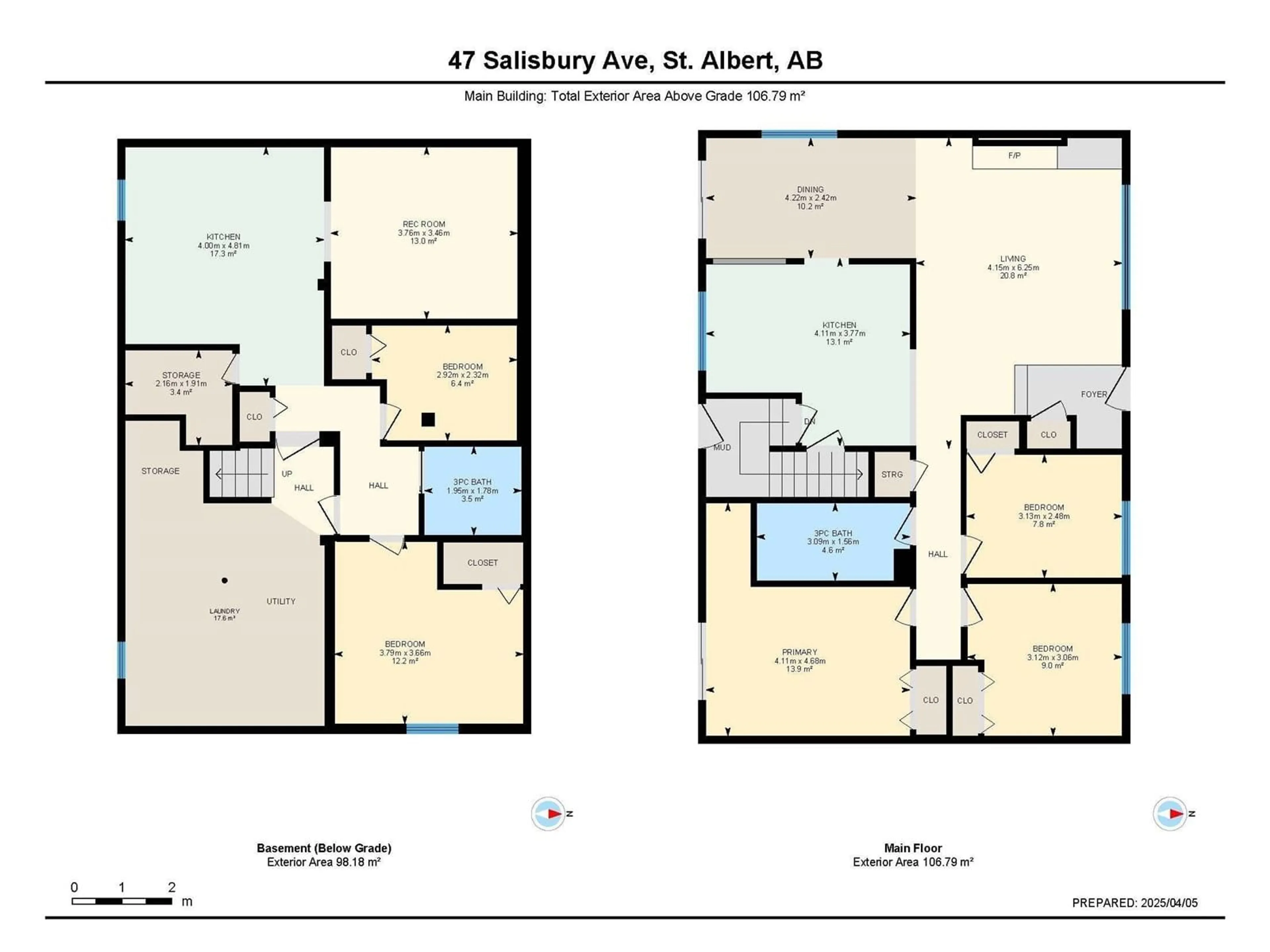 Floor plan for 47 SALISBURY AV, St. Albert Alberta T8N0M2