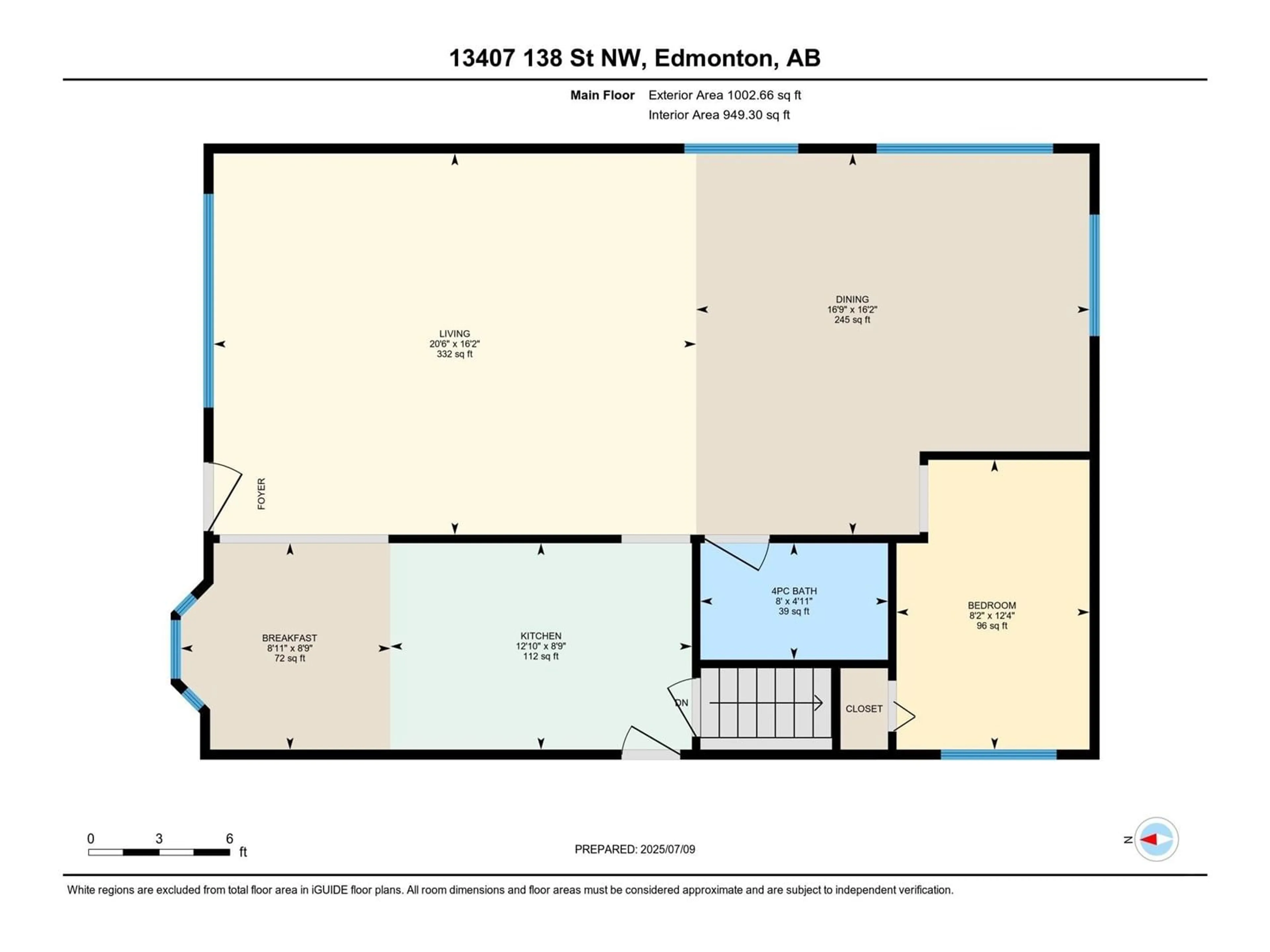 Floor plan for NW - 13407 138 ST, Edmonton Alberta T5L2C3