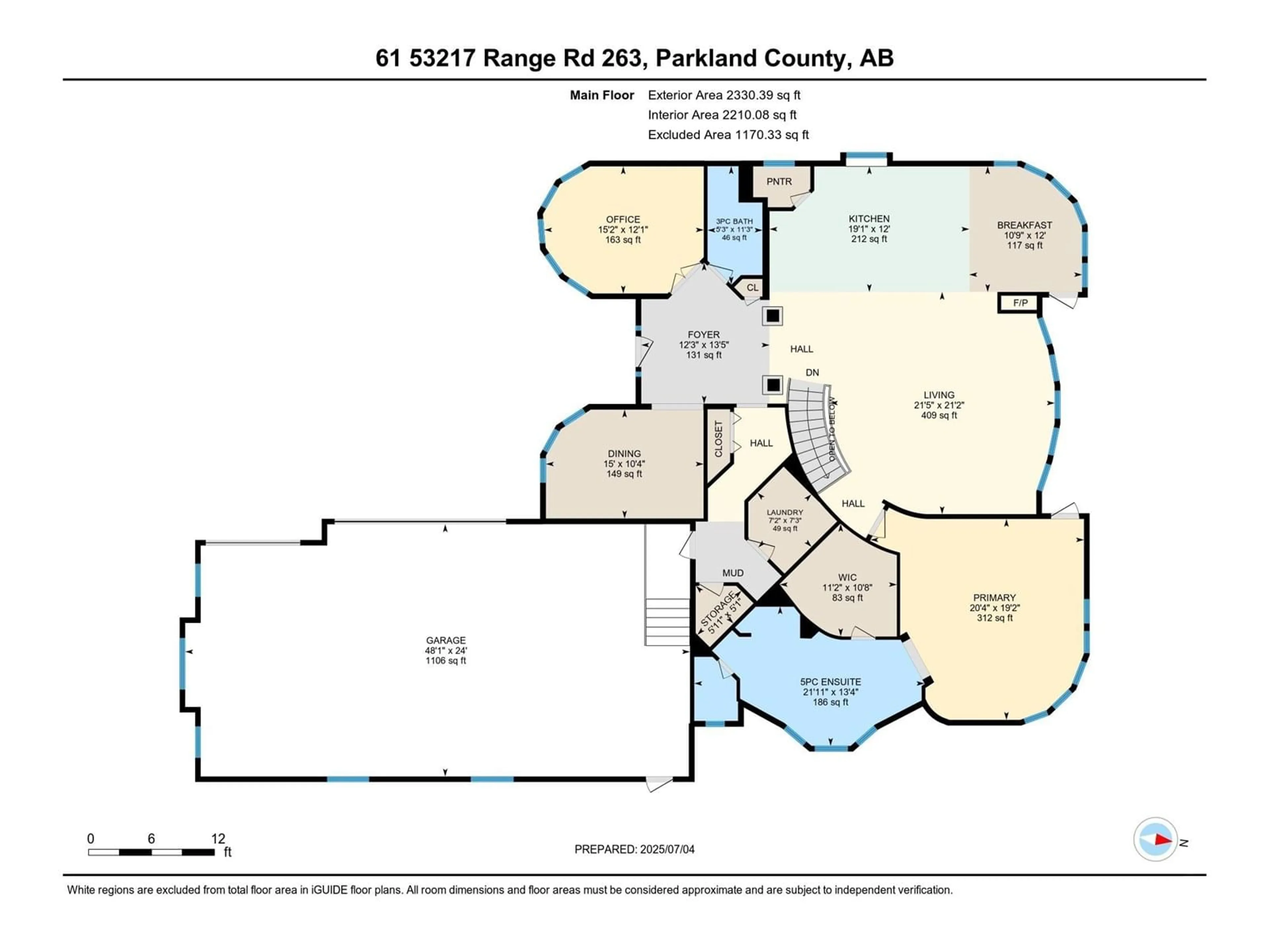 Floor plan for 61 53217 RGE ROAD 263, Rural Parkland County Alberta T7X3G2