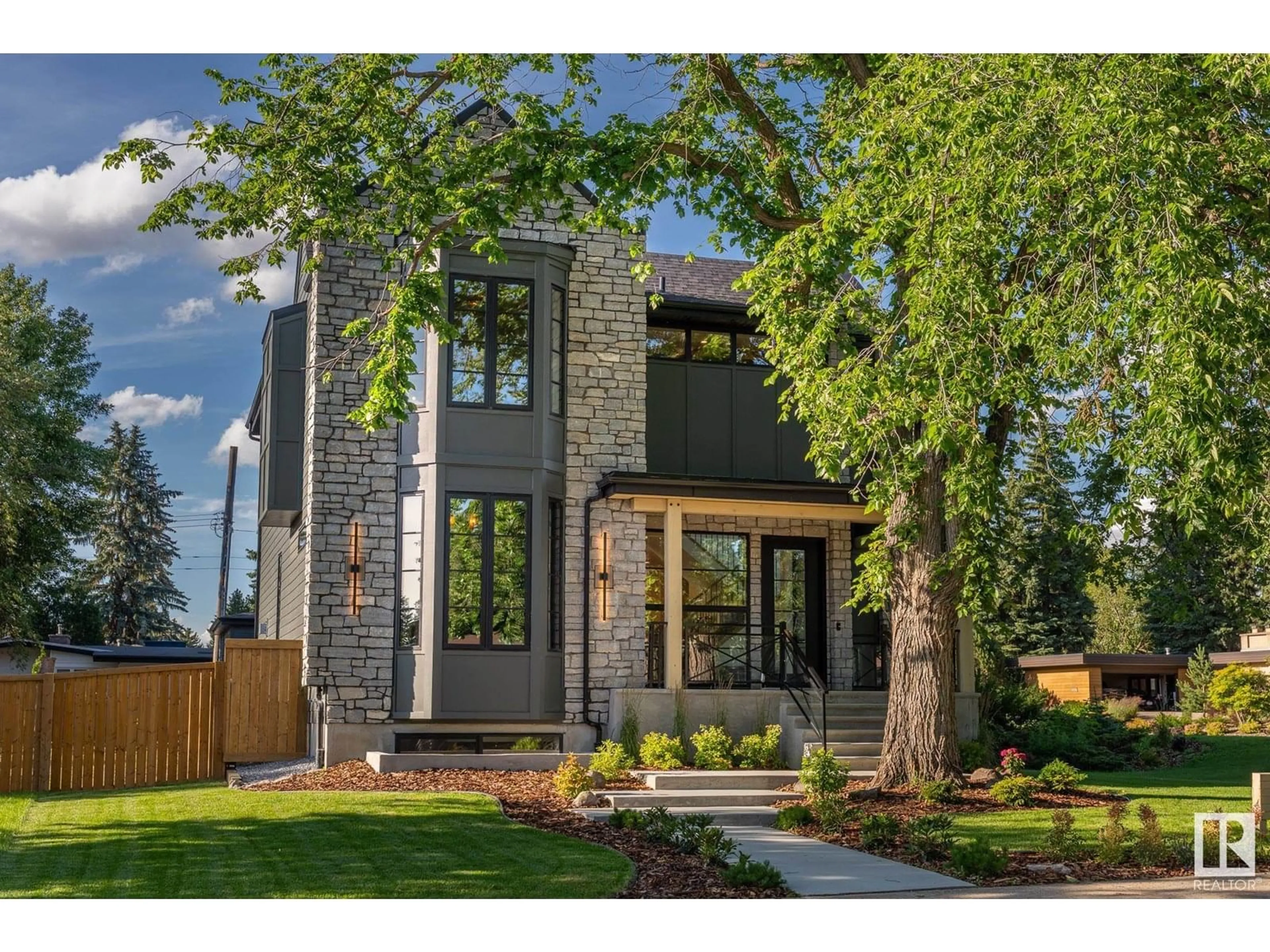 Home with brick exterior material, street for 13804 85 AV, Edmonton Alberta T5R3Y7